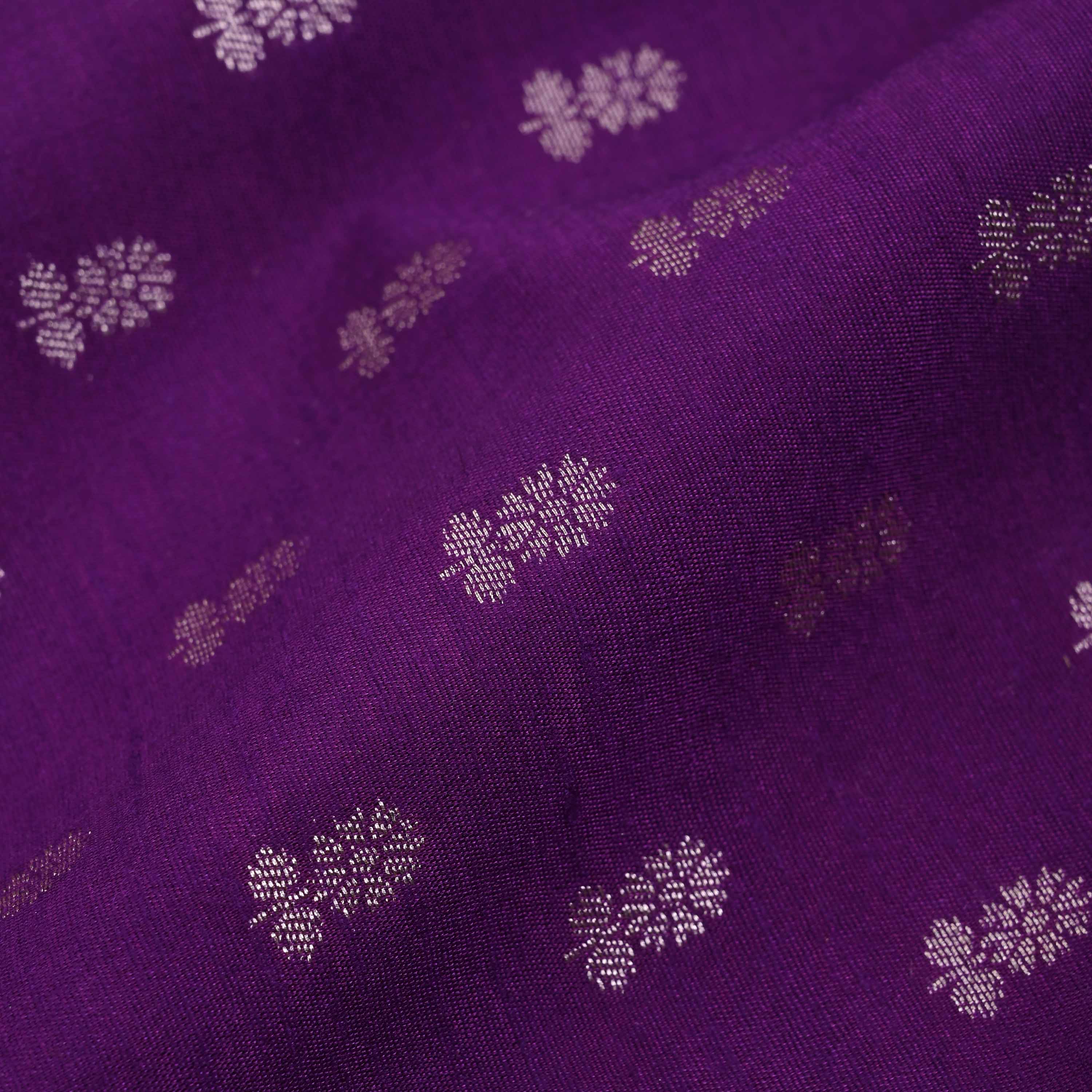 Eminence Purple Banarasi Butti Fabric