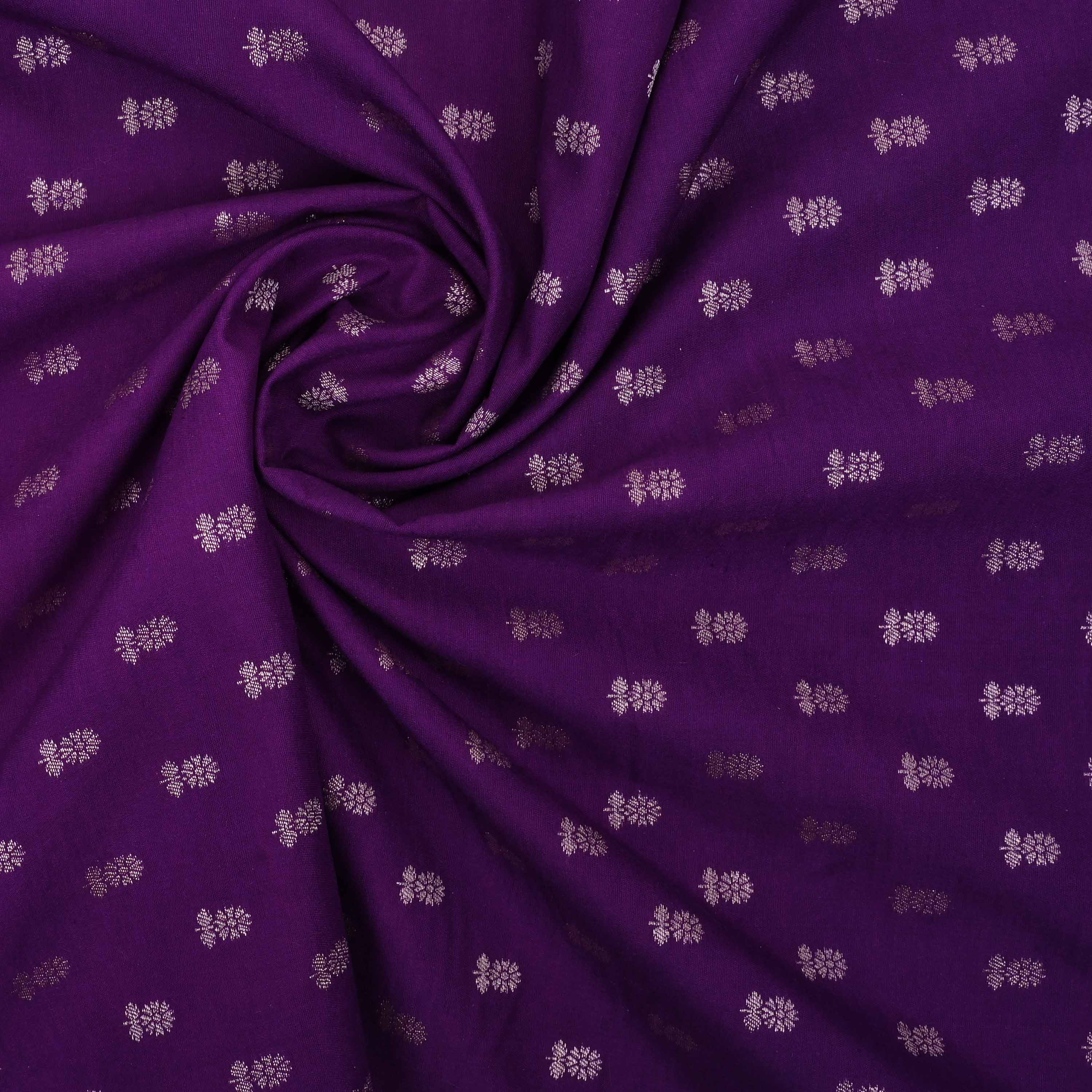 Eminence Purple Banarasi Butti Fabric