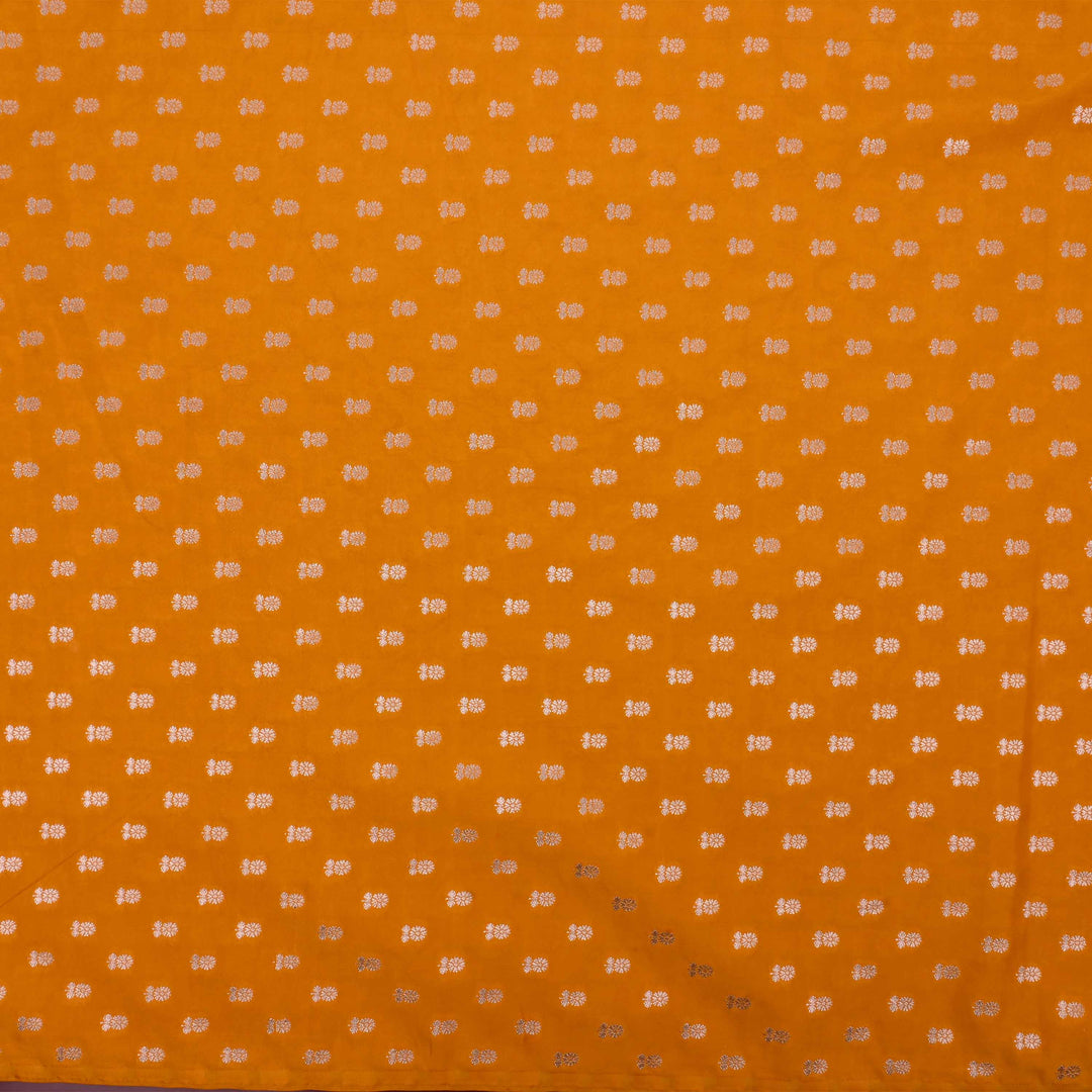 Orange Yellow Banarasi Butti Fabric