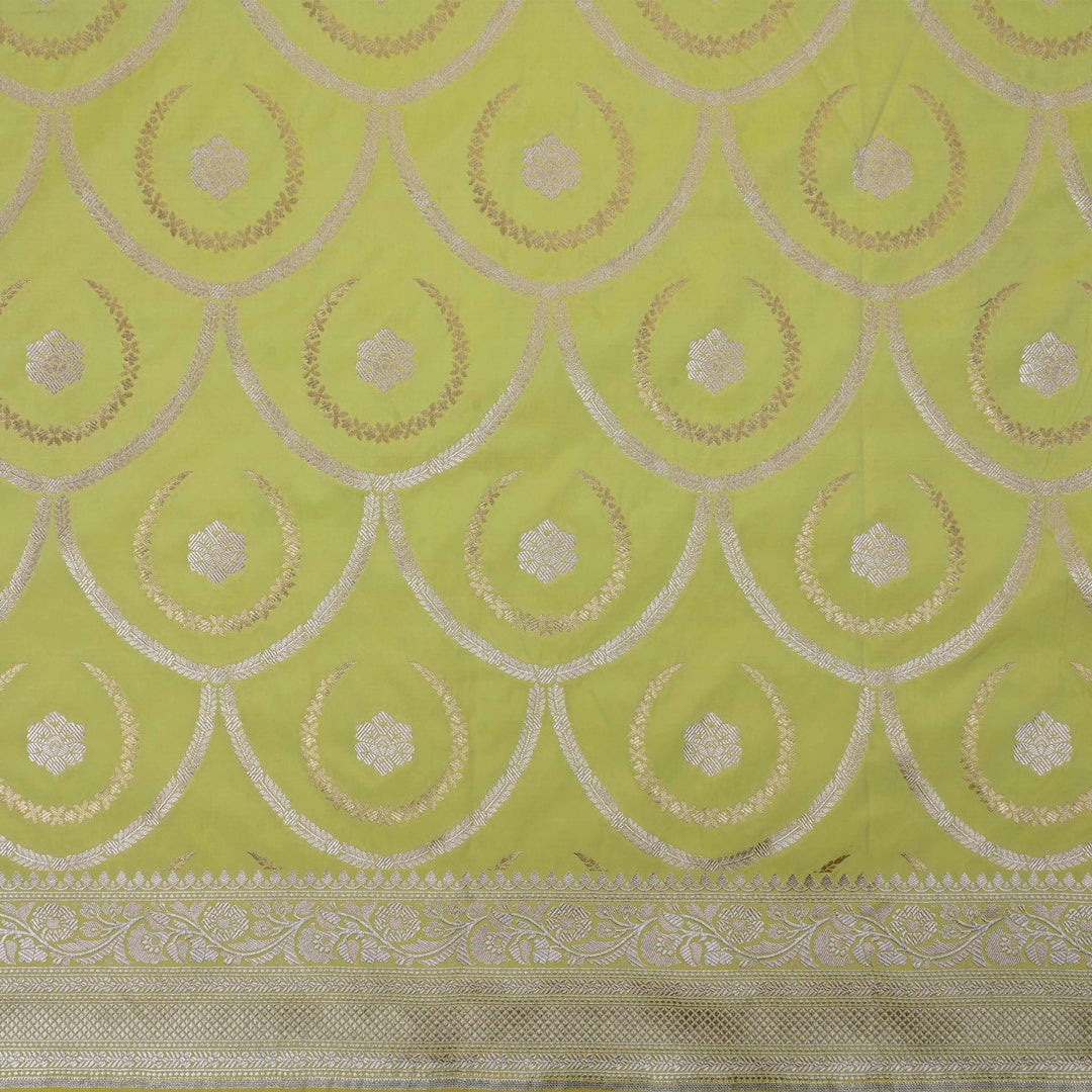 Diaquiri Green Banarasi Floral Fabric