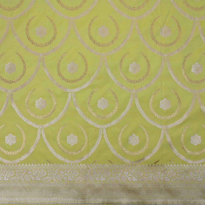 Diaquiri Green Banarasi Floral Fabric