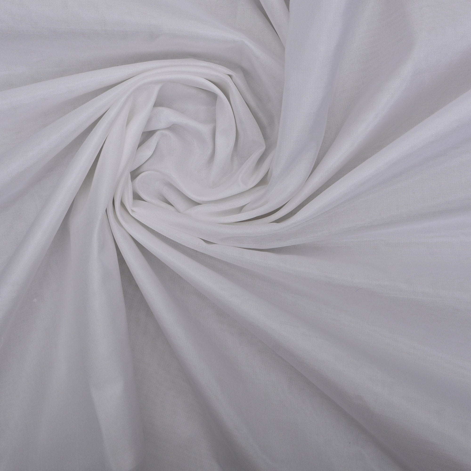 Brigh White Plain Silk Fabric