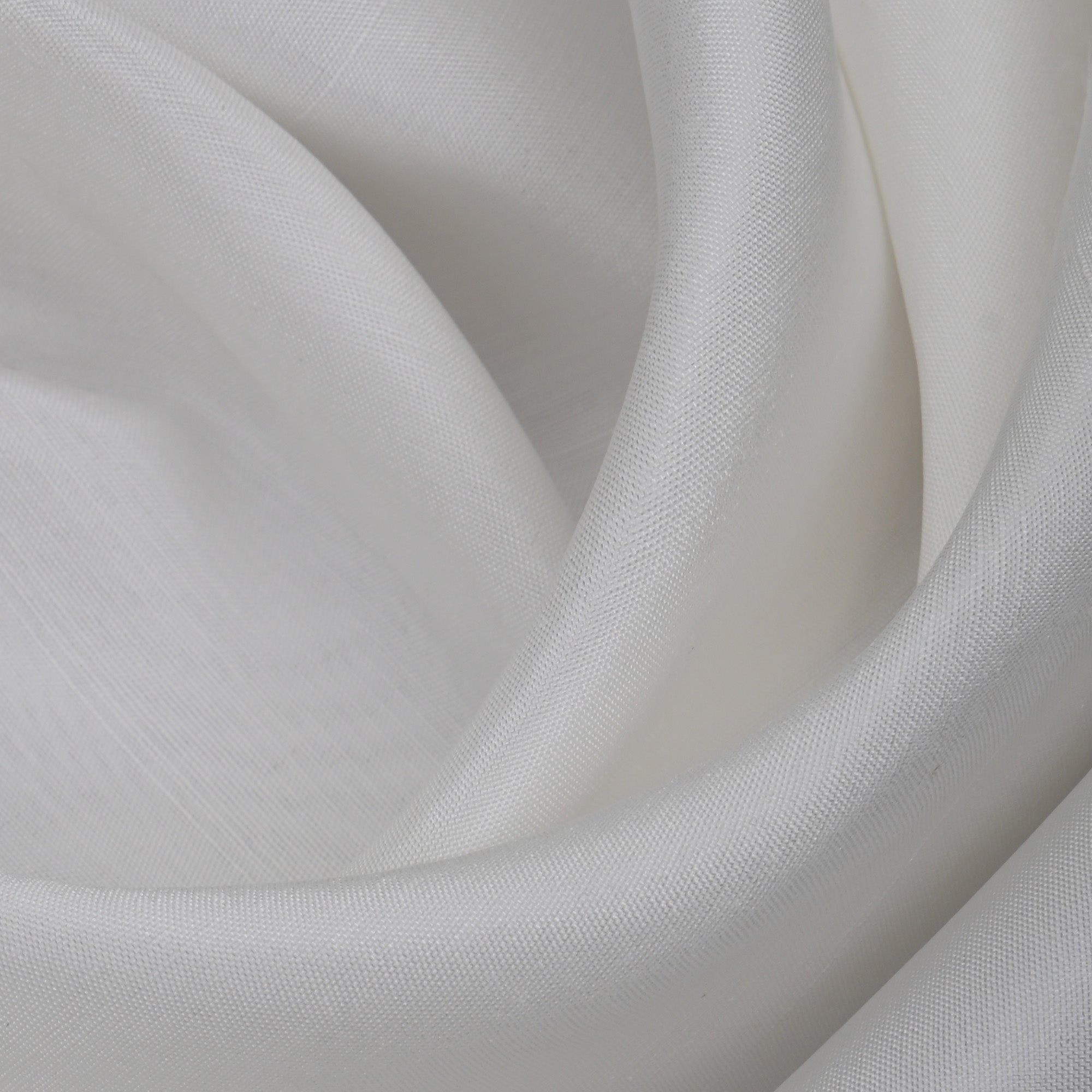 Ivory White Plain Dupion Silk Fabric