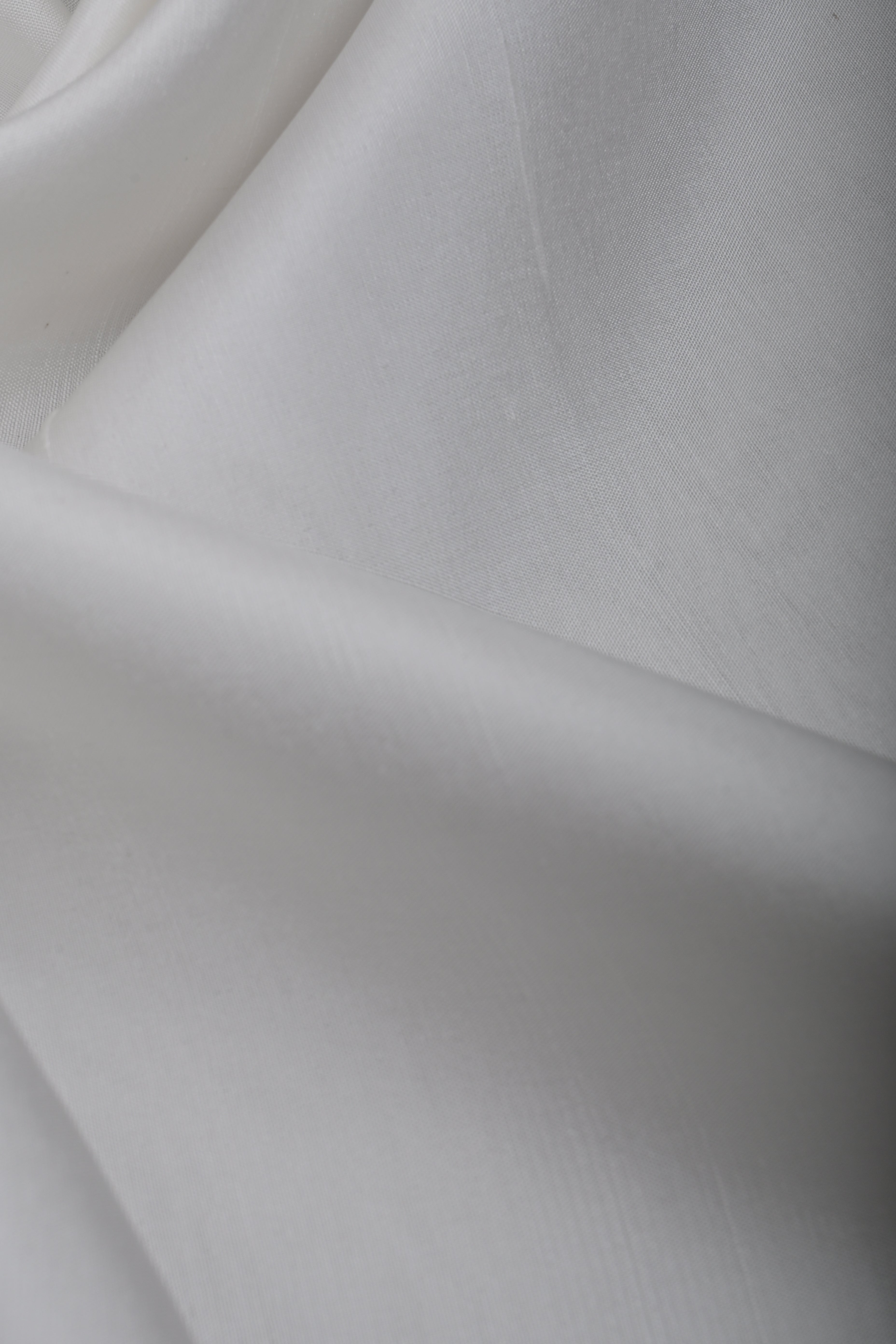 Ivory White Plain Dupion Silk Fabric