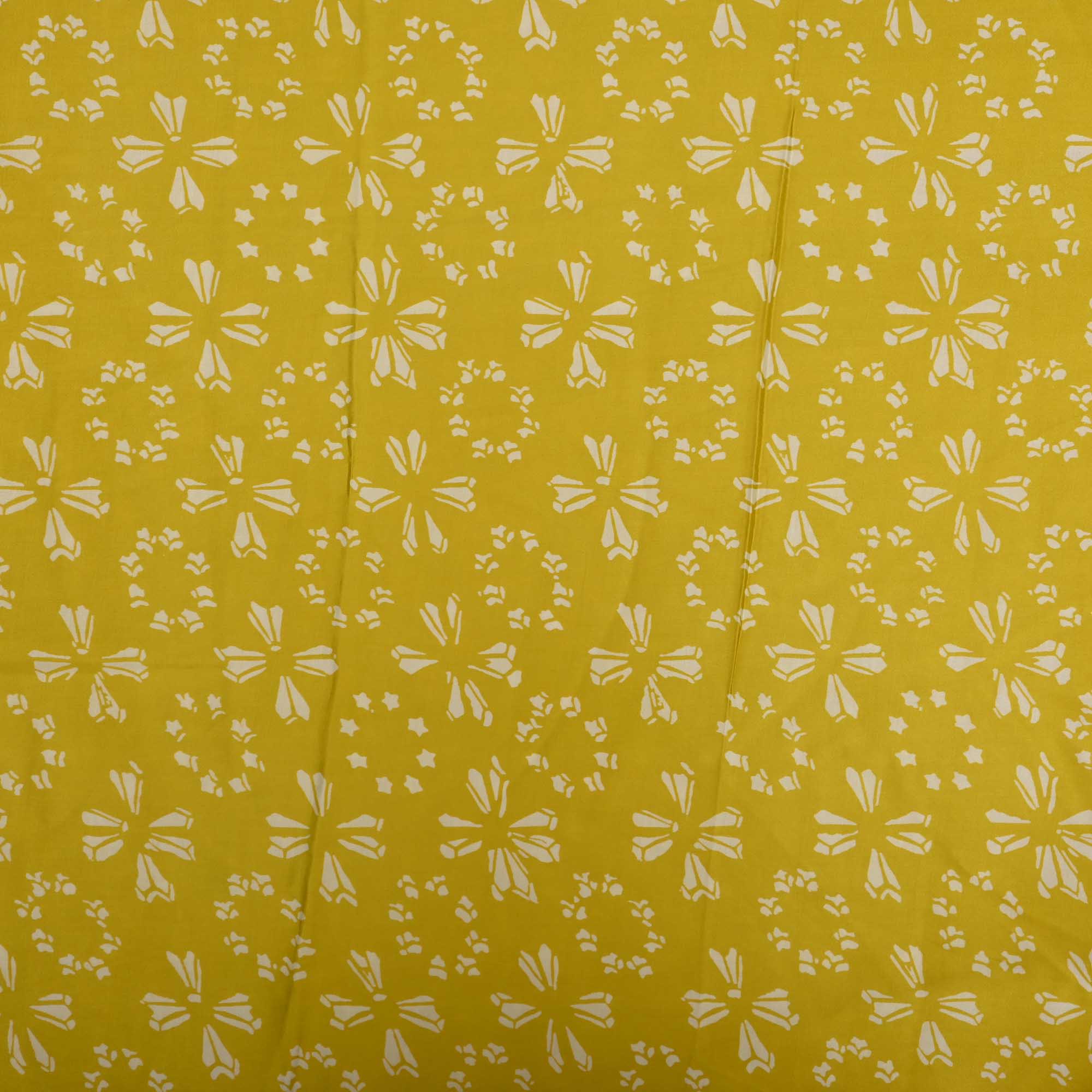 Pear Green Printed Satin Fabric