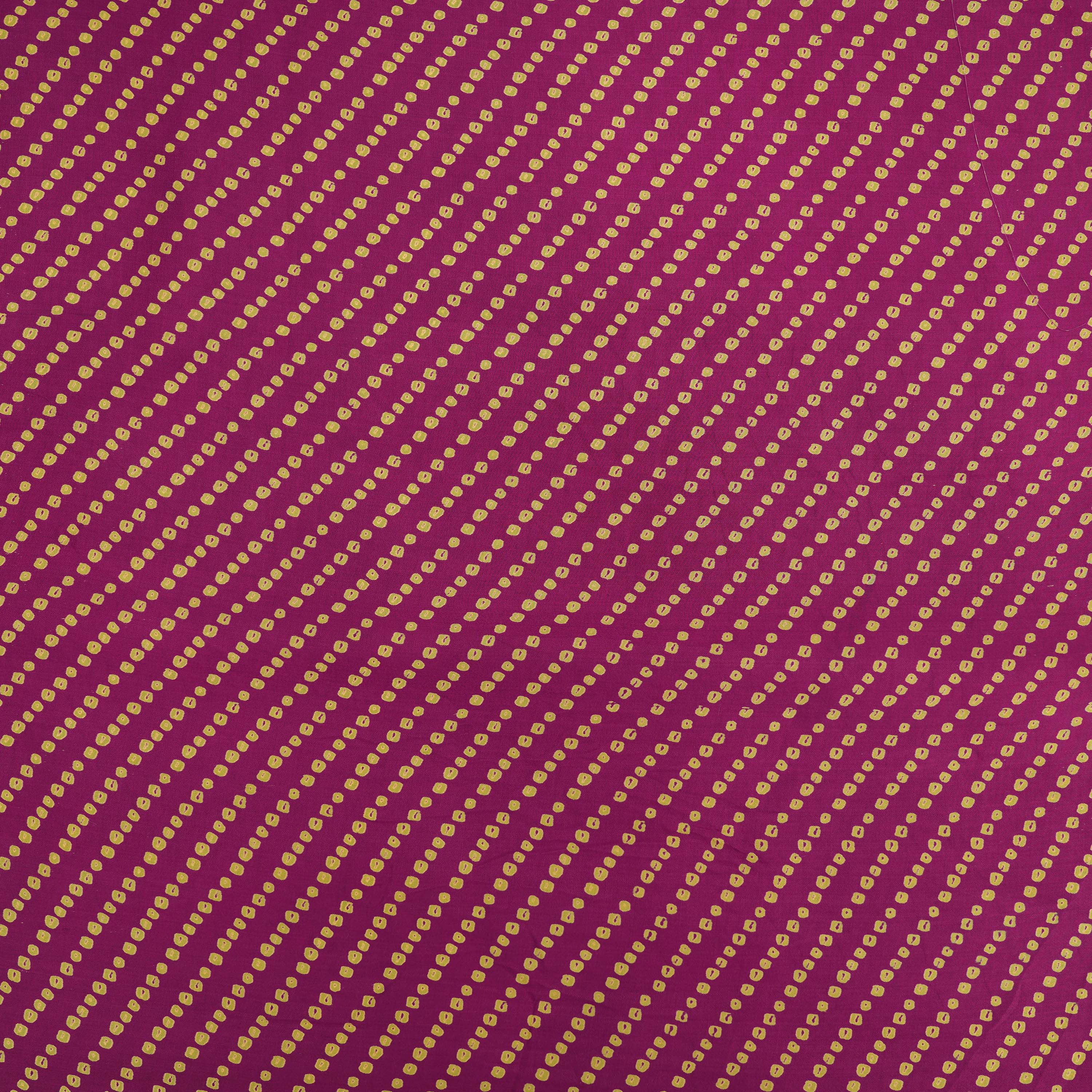 Deep Purple Bandhani Satin Fabric