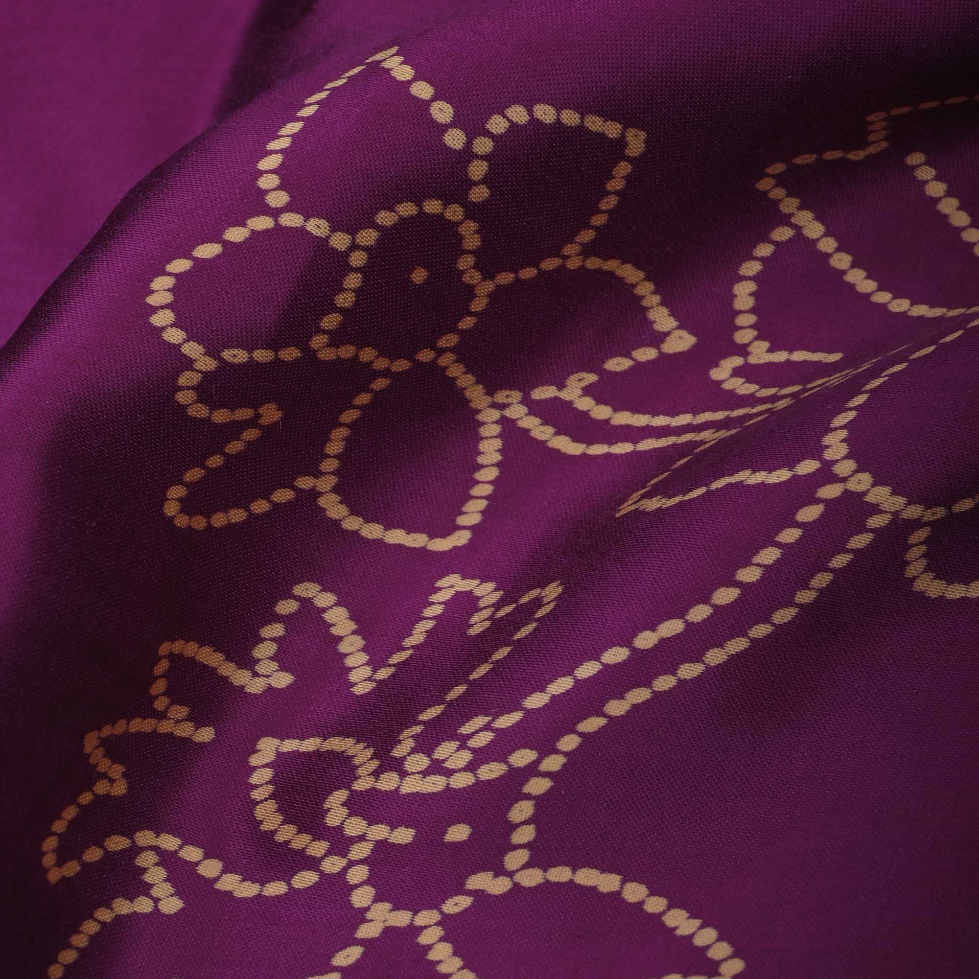 Royal Purple Printed Satin Fabric