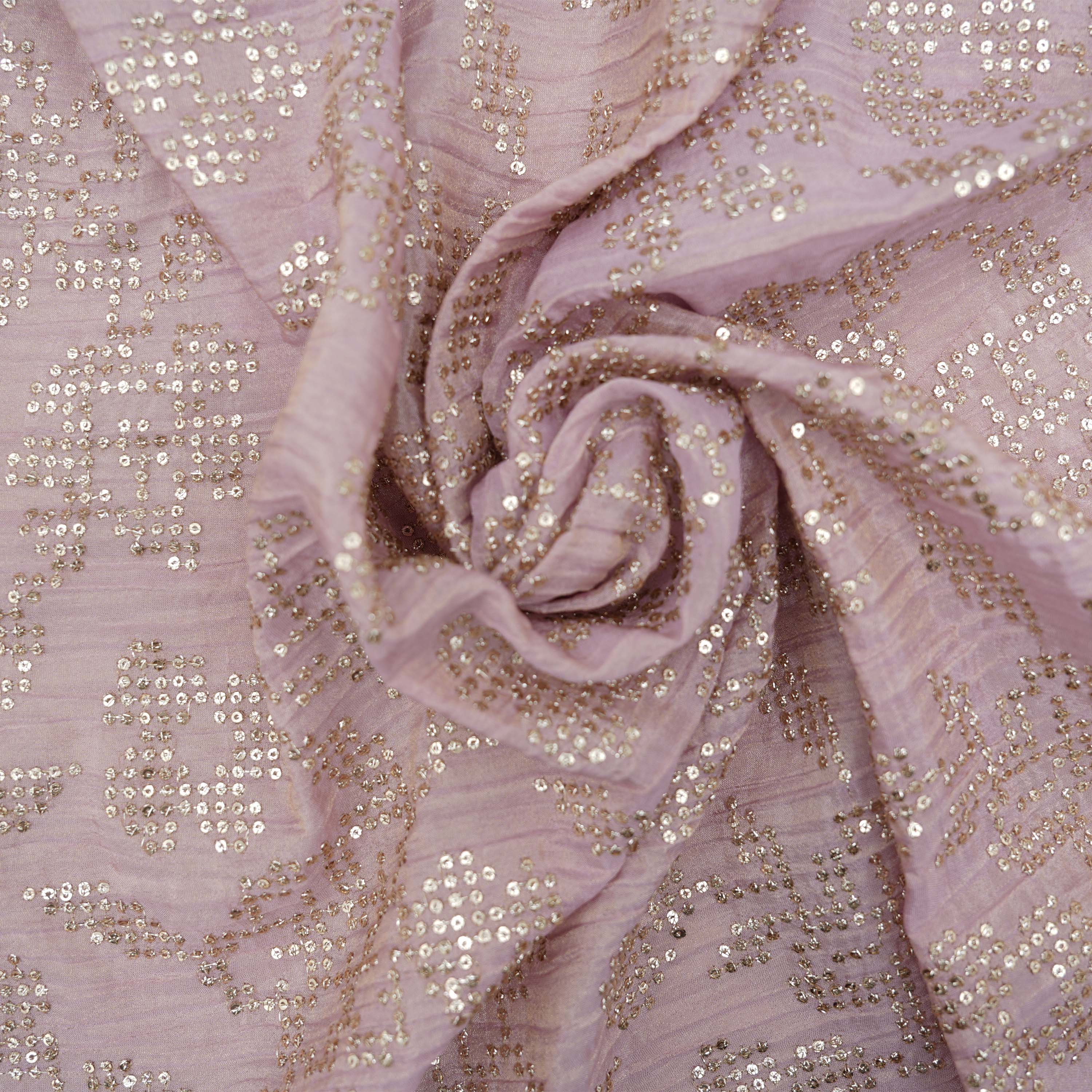 Martini Pink Floral Embellishment Tissue Fabric