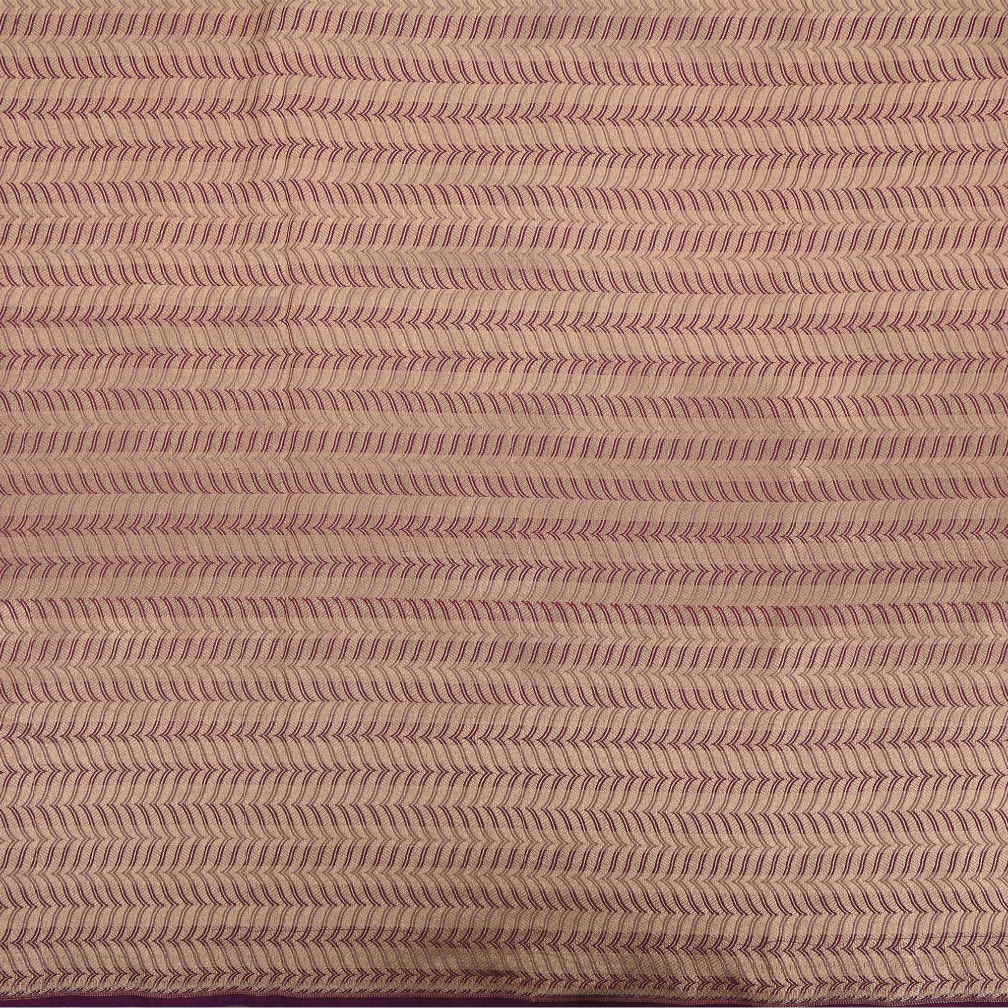 Purple Gold Banarasi Chevron Weave Fabric