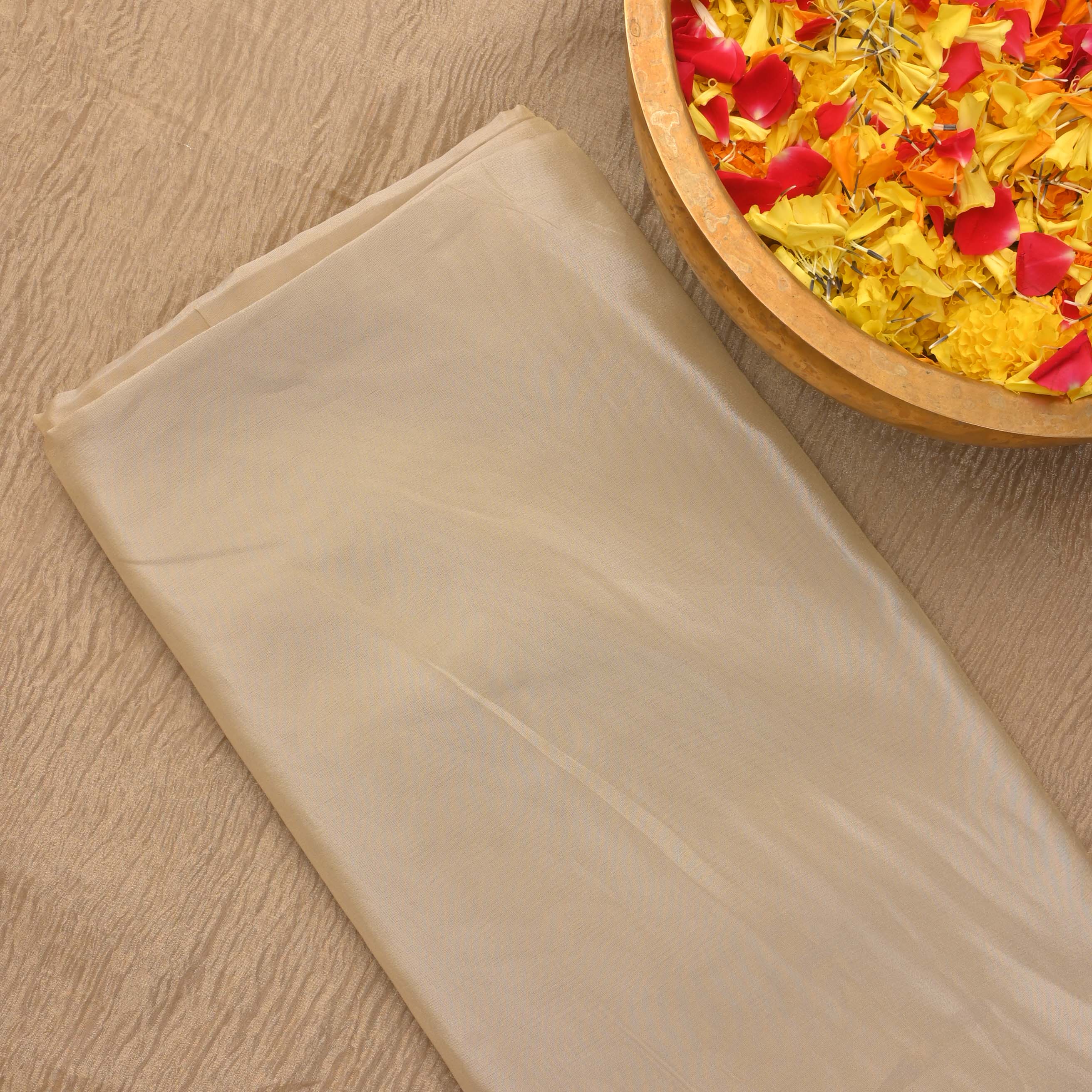 Champagne Gold Two-Tone Tissue Fabric