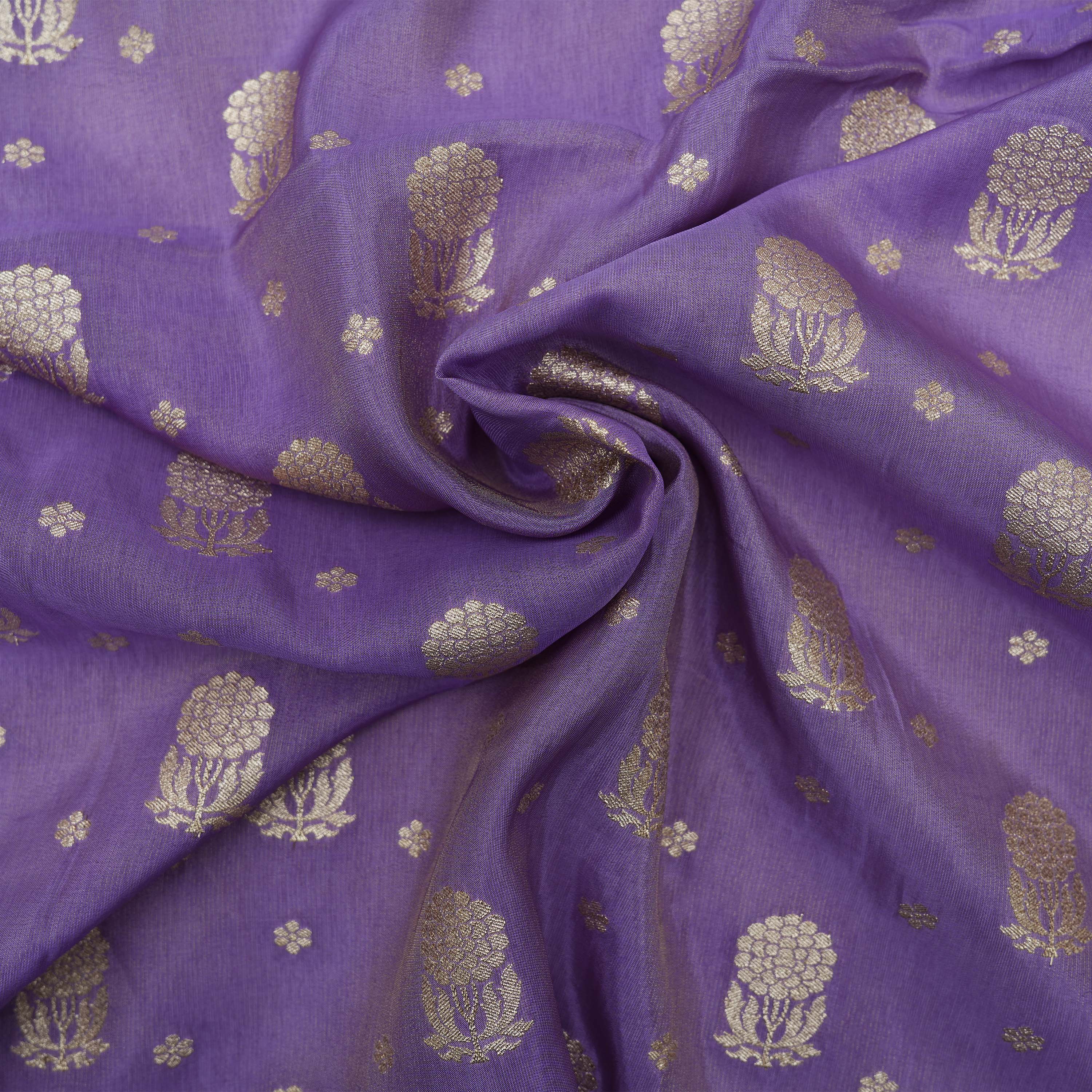 Purple Haze Intricate Floral Buttis Tissue Fabric
