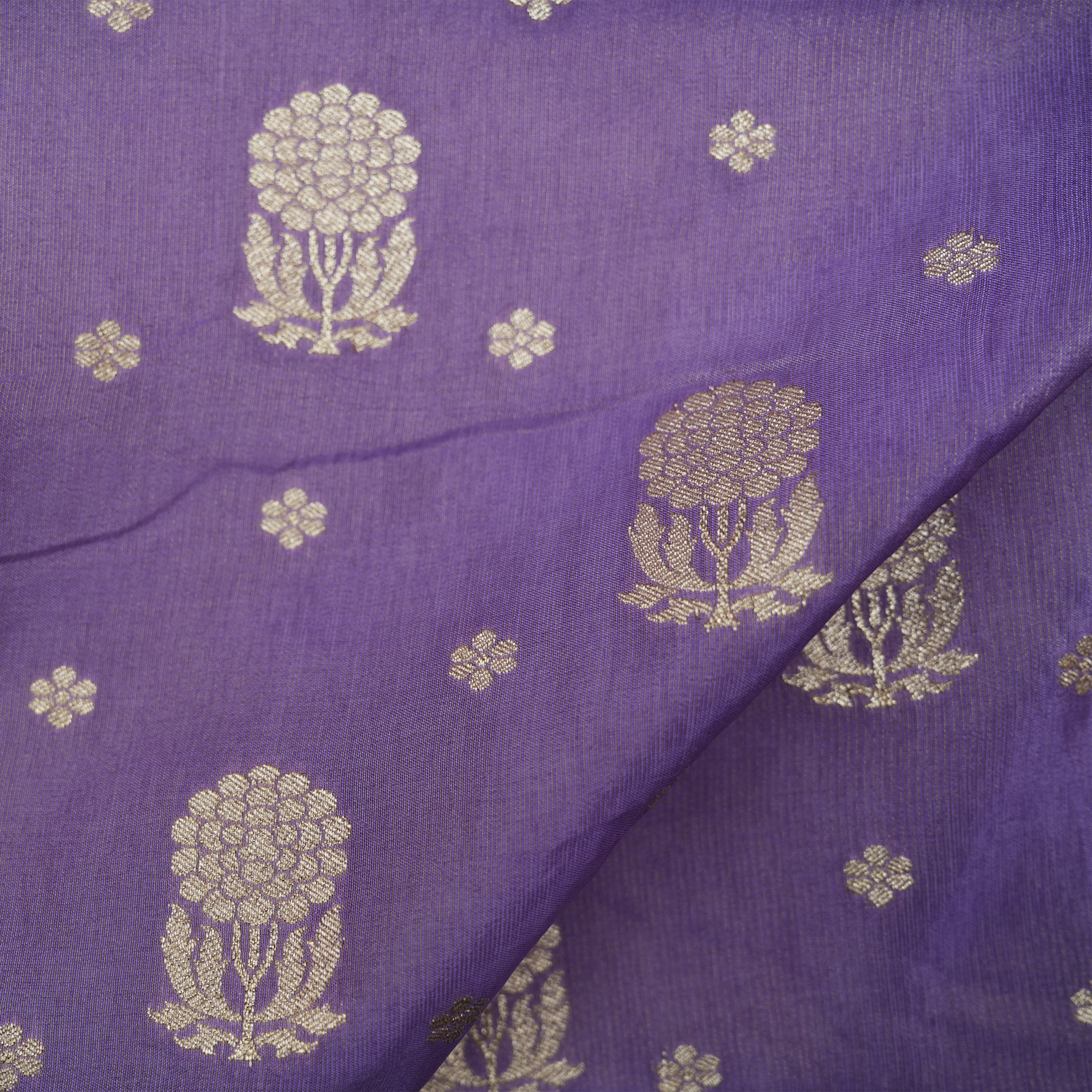 Purple Haze Intricate Floral Buttis Tissue Fabric