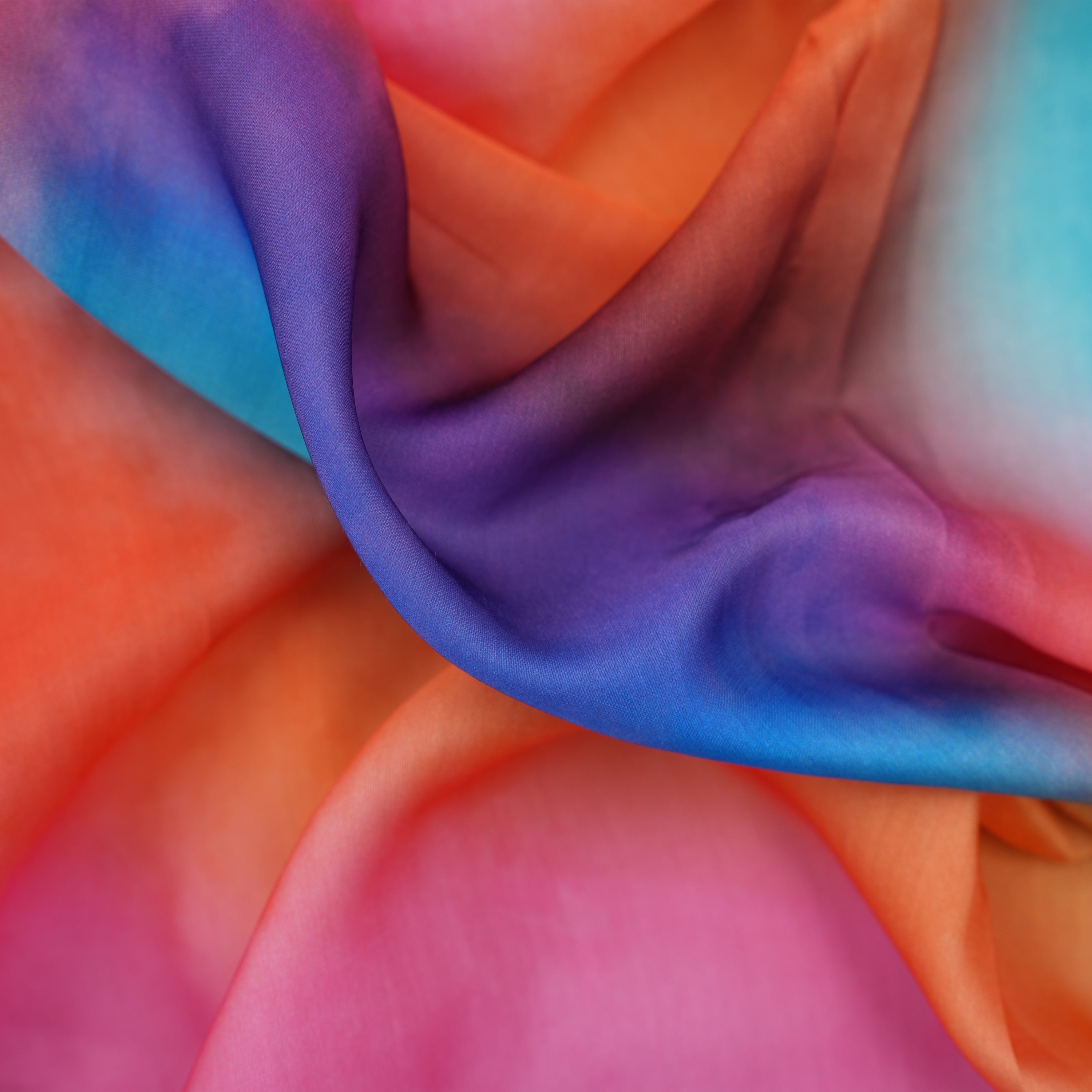 Multi Toned Gradient Moonga Silk Fabric