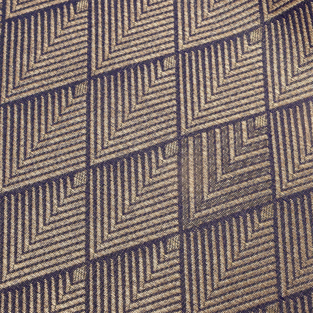 Dark Purple Jamawar Silk Fabric