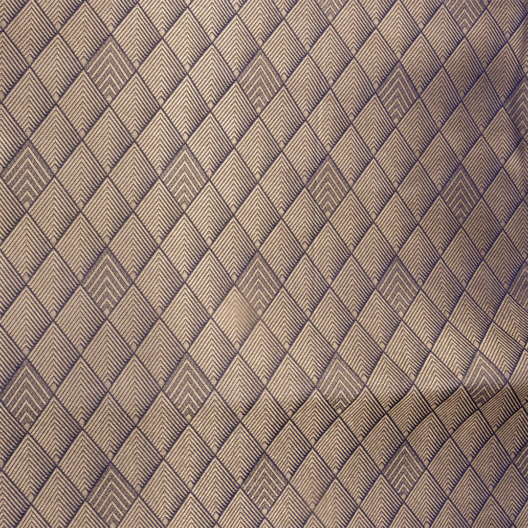 Deep Purple Jamawar Silk Fabric