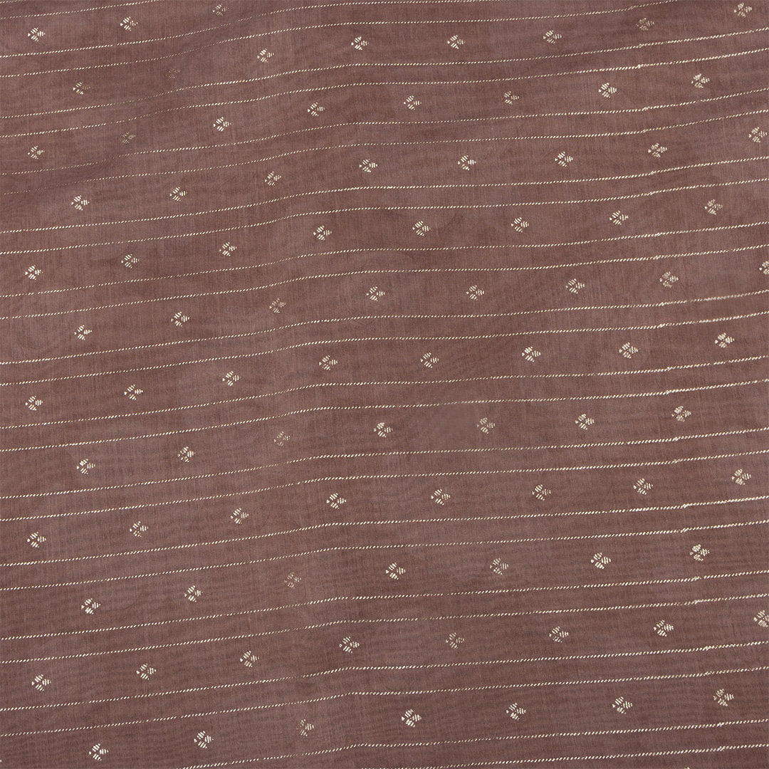 Muted Purple Foil Printed Chanderi Fabric