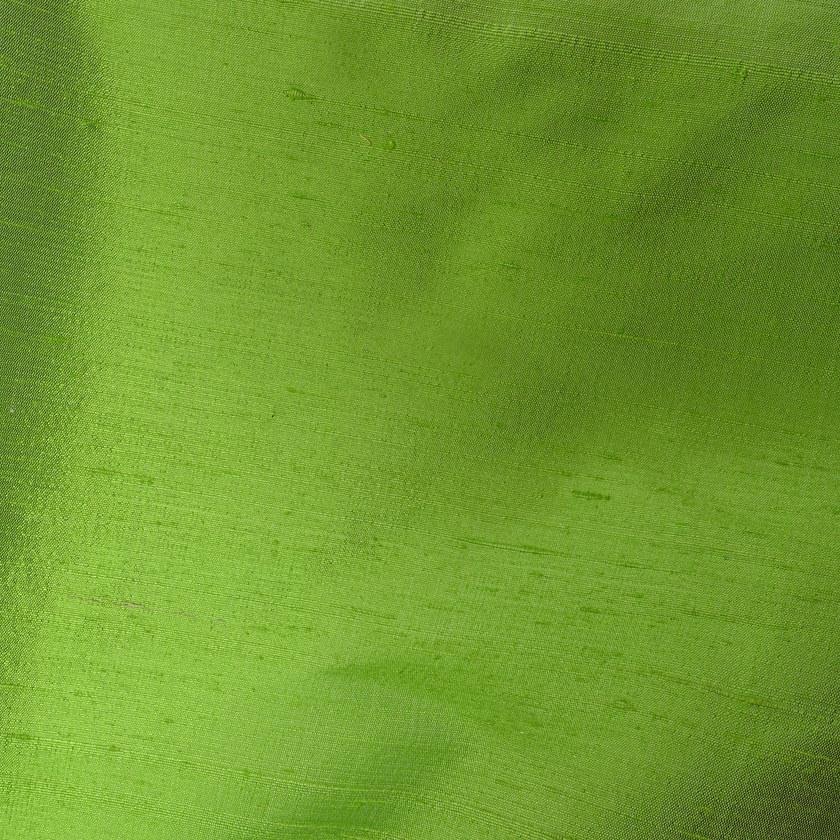 Parrot Green Plain Raw Silk Fabric