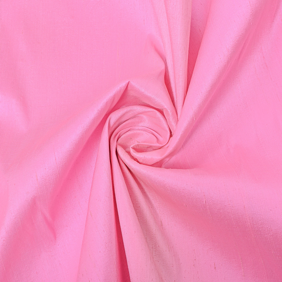 Bubblegum Pink Plain Raw Silk Fabric