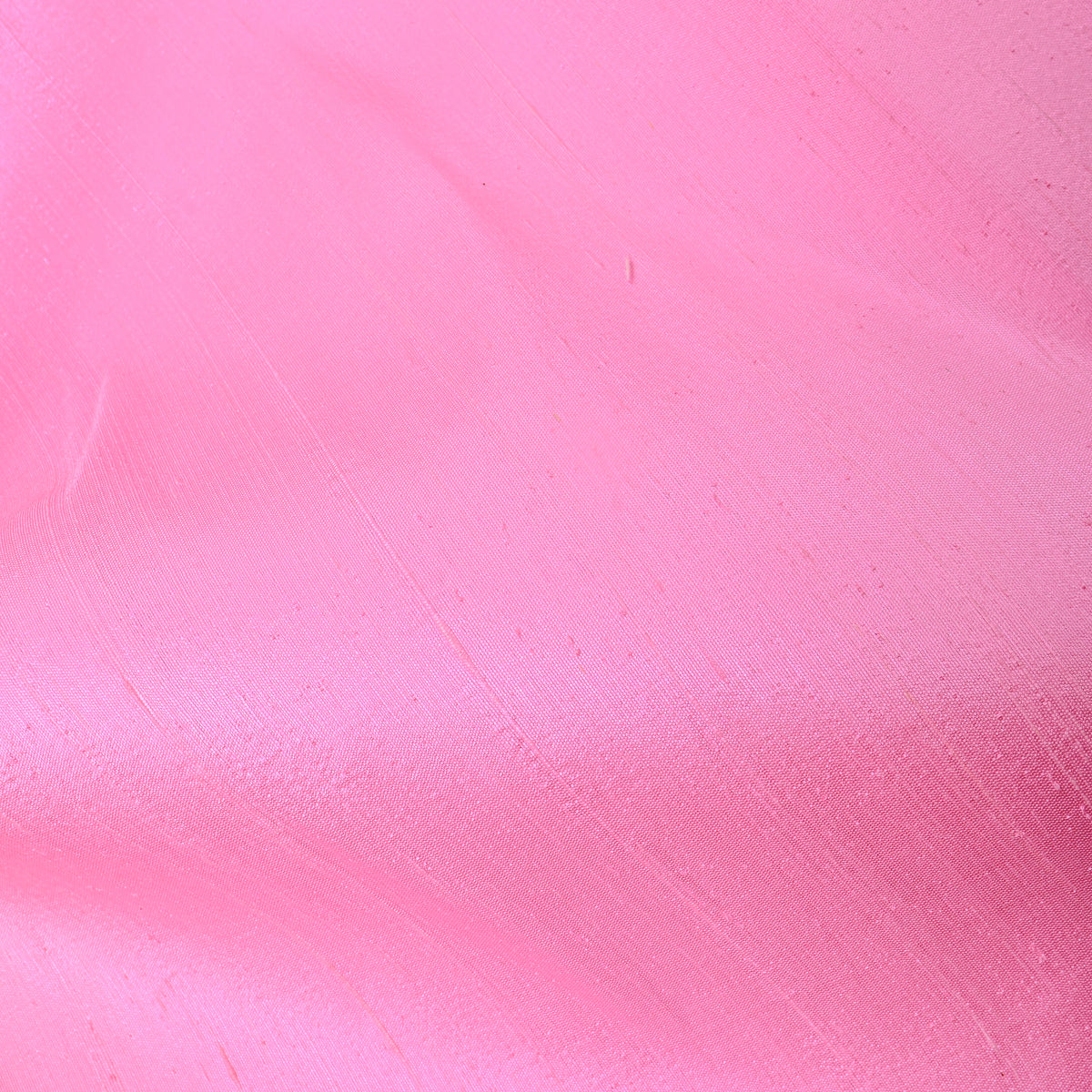 Bubblegum Pink Plain Raw Silk Fabric