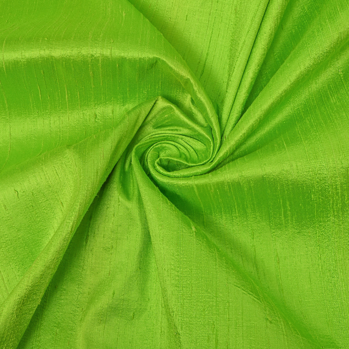 Parrot Green Plain Raw Silk Fabric