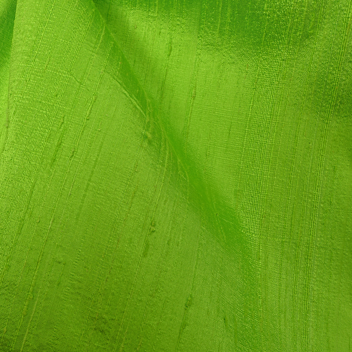 Parrot Green Plain Raw Silk Fabric