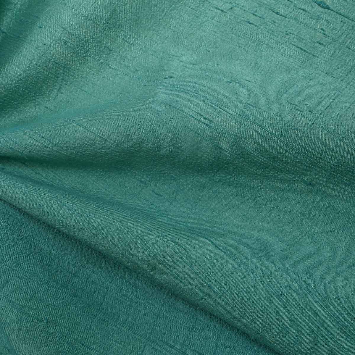 Sea Green Plain Raw Silk Fabric