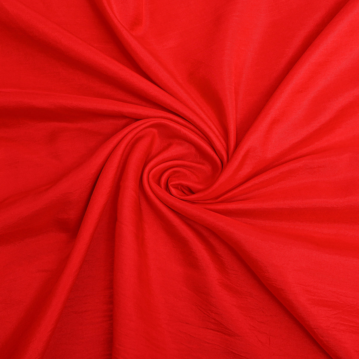 Vermilion Red Plain Raw Silk Fabric
