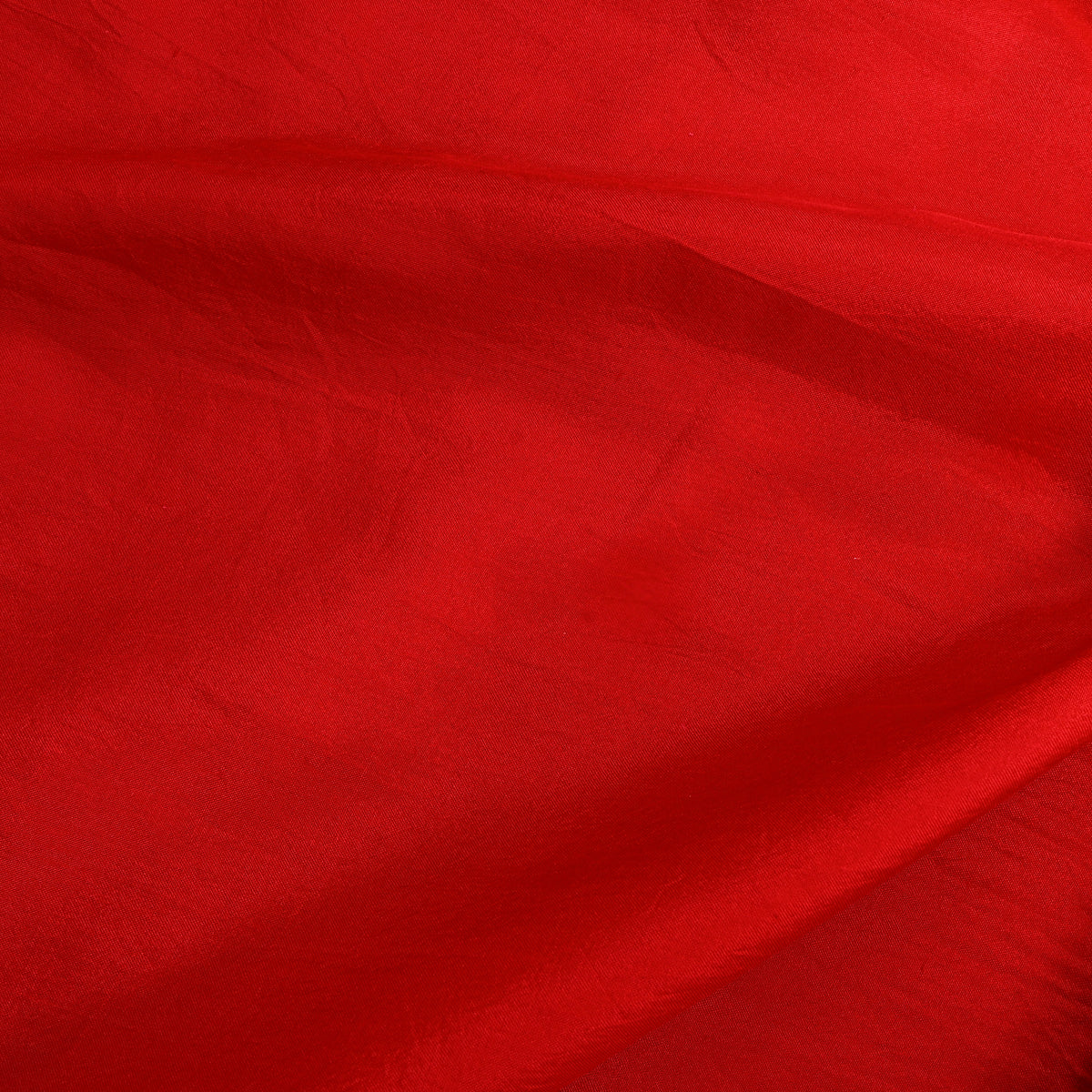 Vermilion Red Plain Raw Silk Fabric