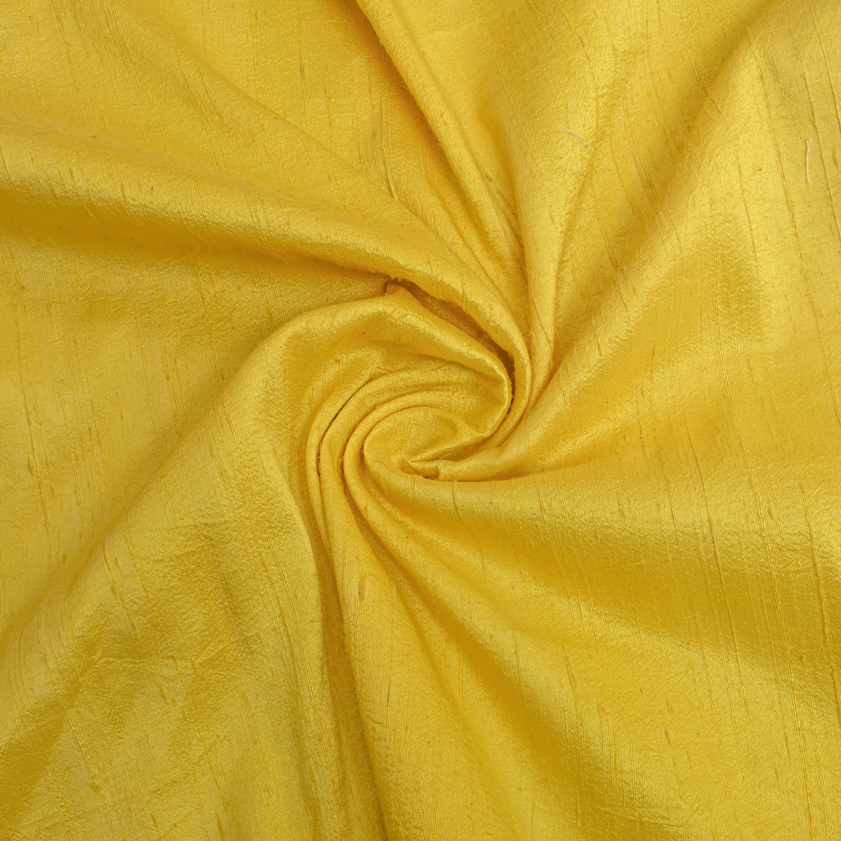 Canary Yellow Plain Raw Silk Fabric