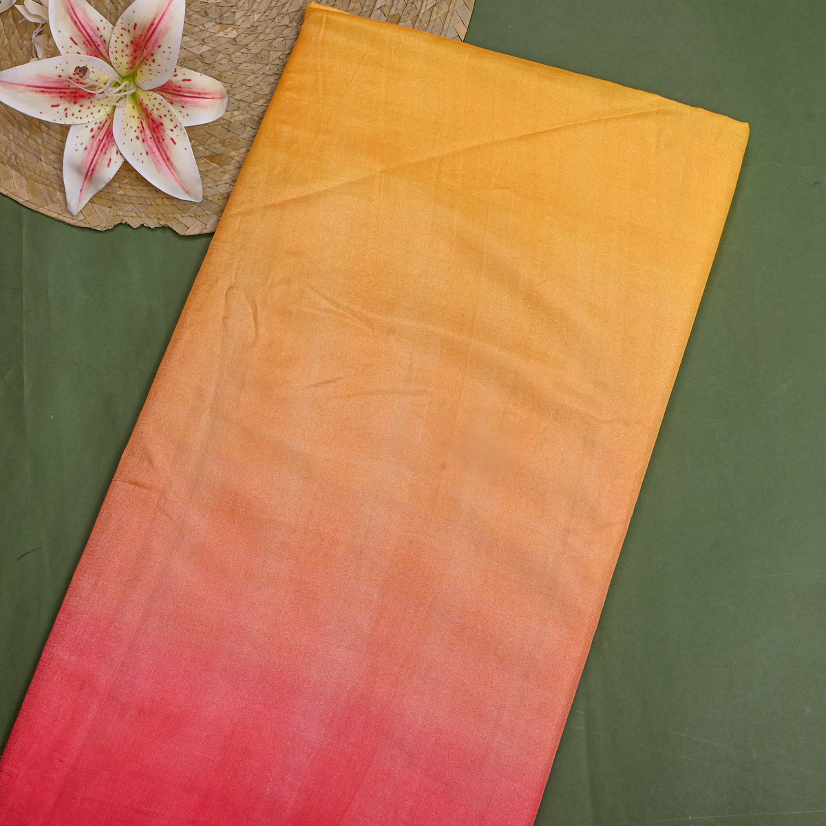 Sunset Ombre Sheded Silk Fabric