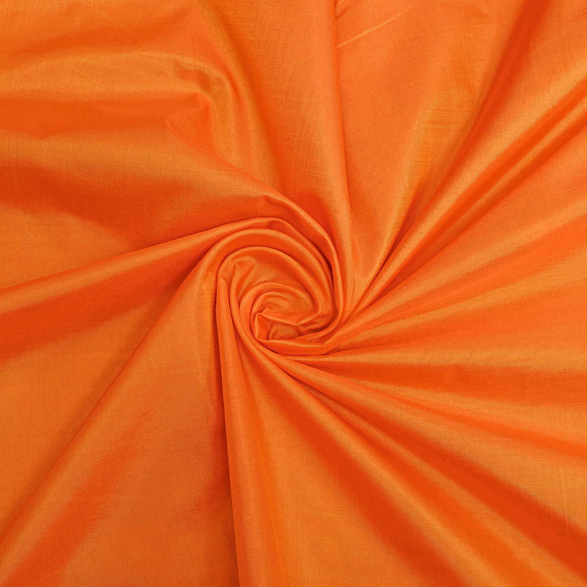 Sunset Orange Plain Pure Silk Fabric