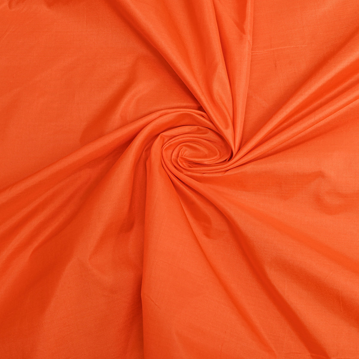 Flame Orange Plain Pure Silk Fabric