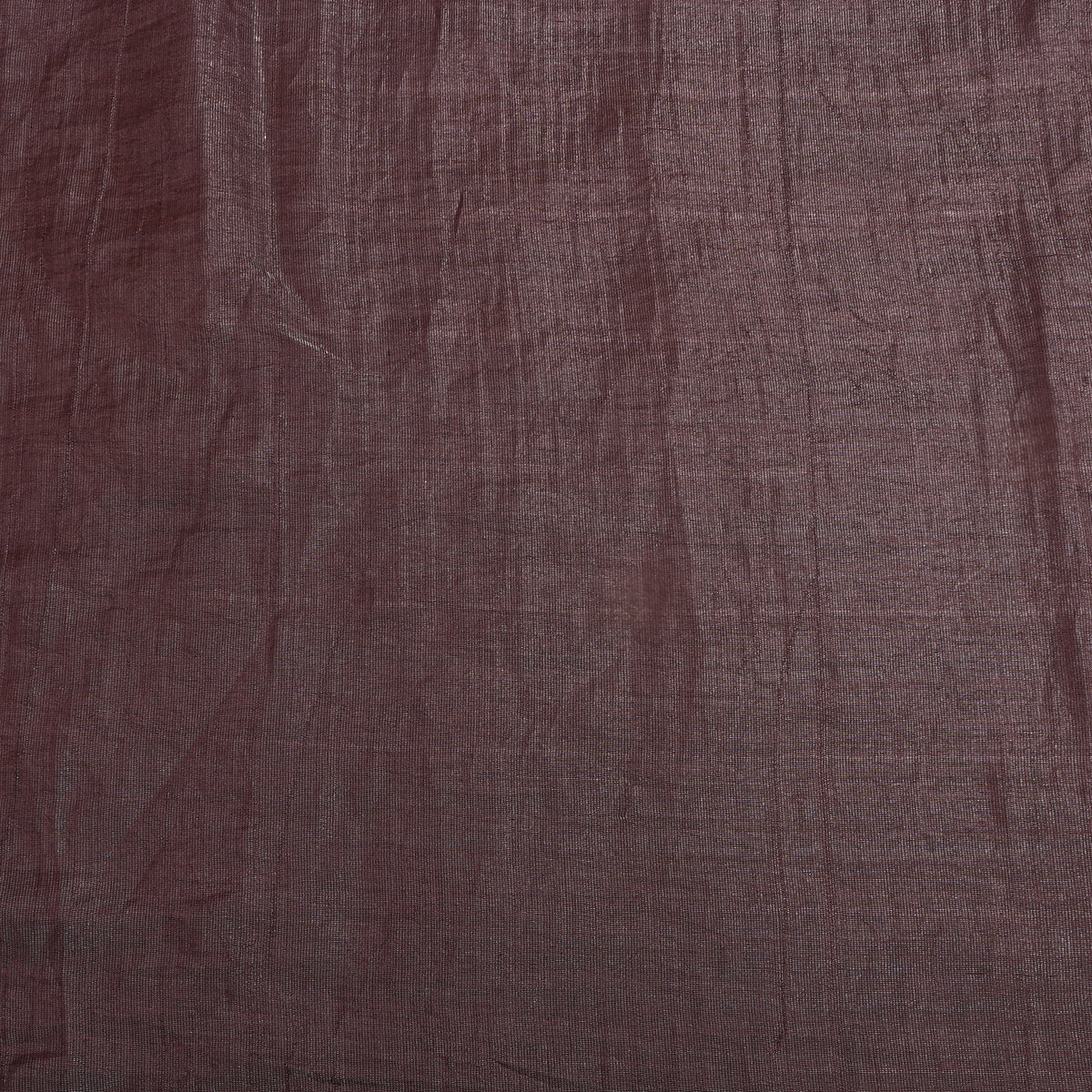 Cocoa Plum Plain Tissue Silk Fabric