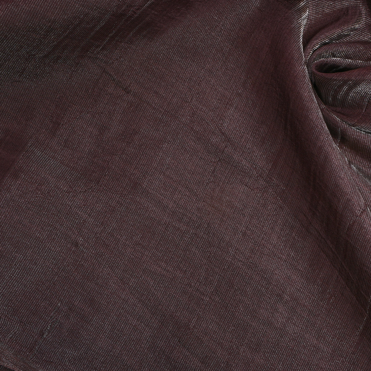 Cocoa Plum Plain Tissue Silk Fabric