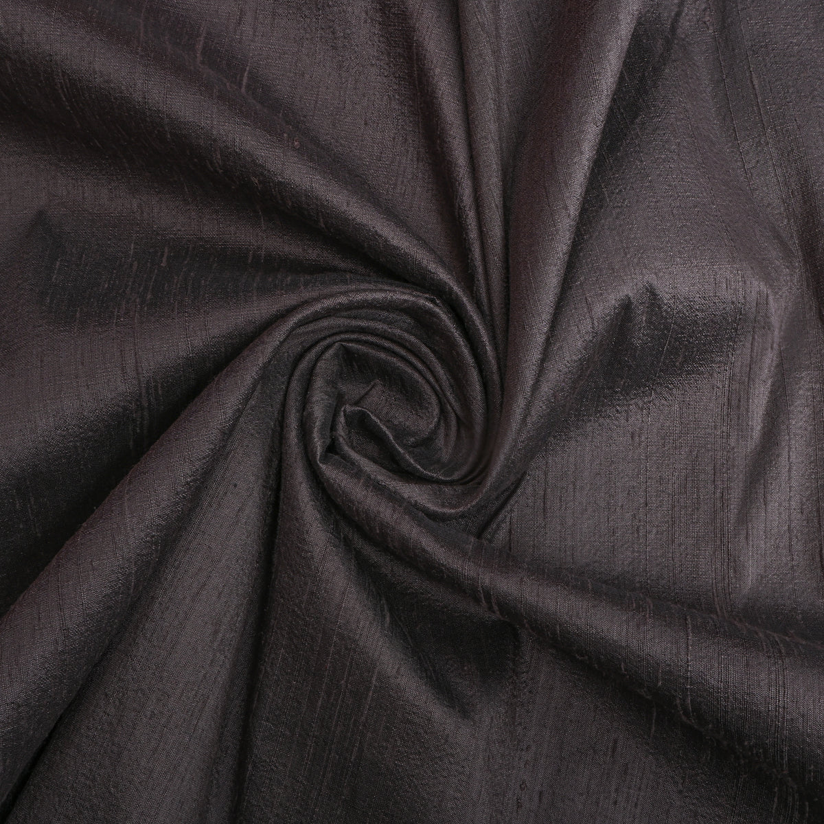 Charcoal Gray Plain Raw Silk Fabric