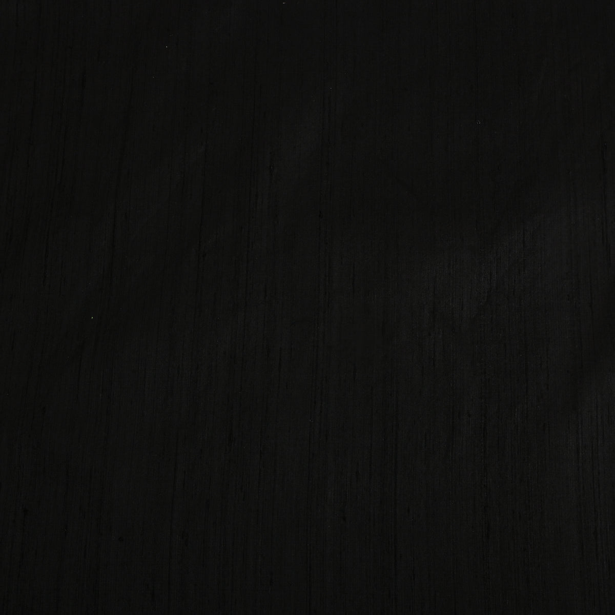 Jet Black Plain Raw Silk Fabric