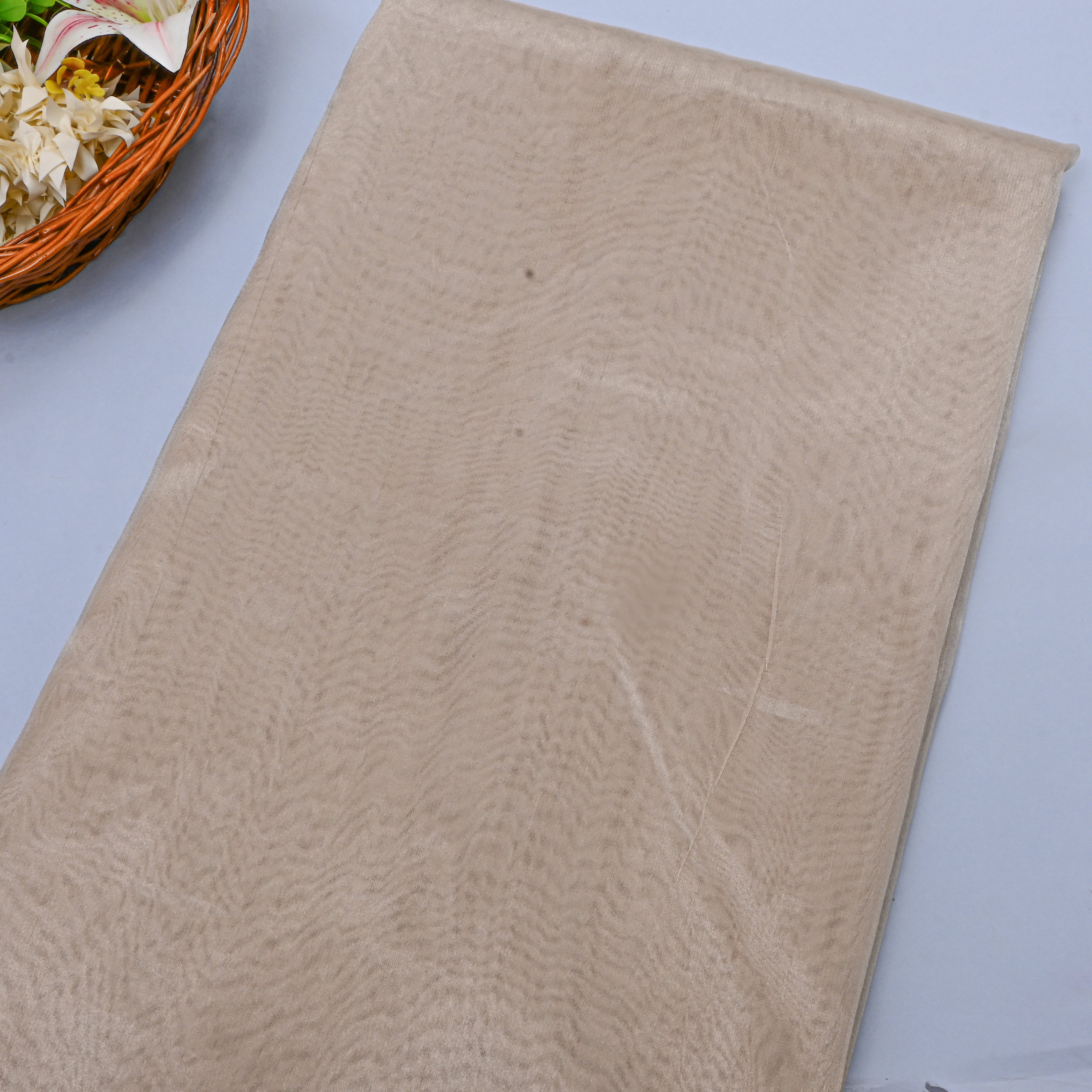 Grey Plain Tissue Fabric