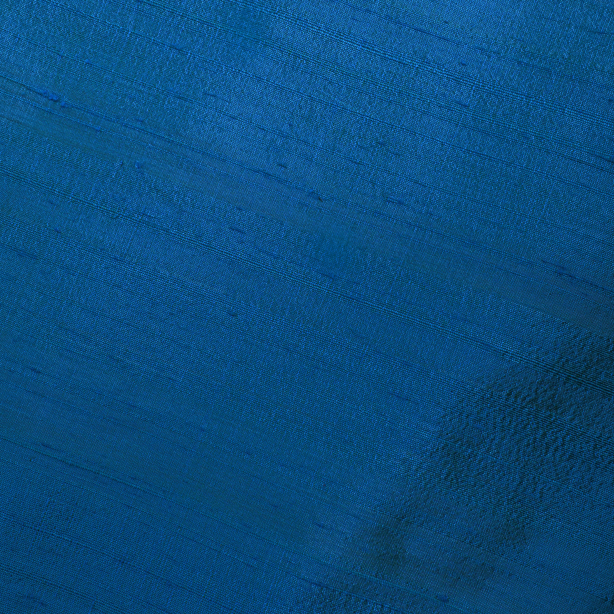 Blue Plain Raw Silk Fabric