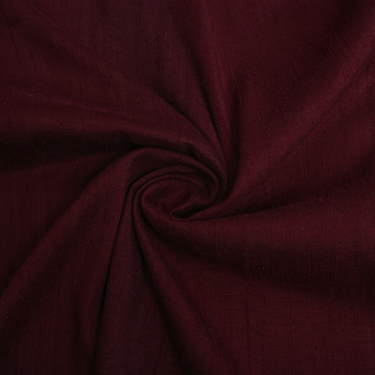 Burgundy Plain Raw Silk Fabric