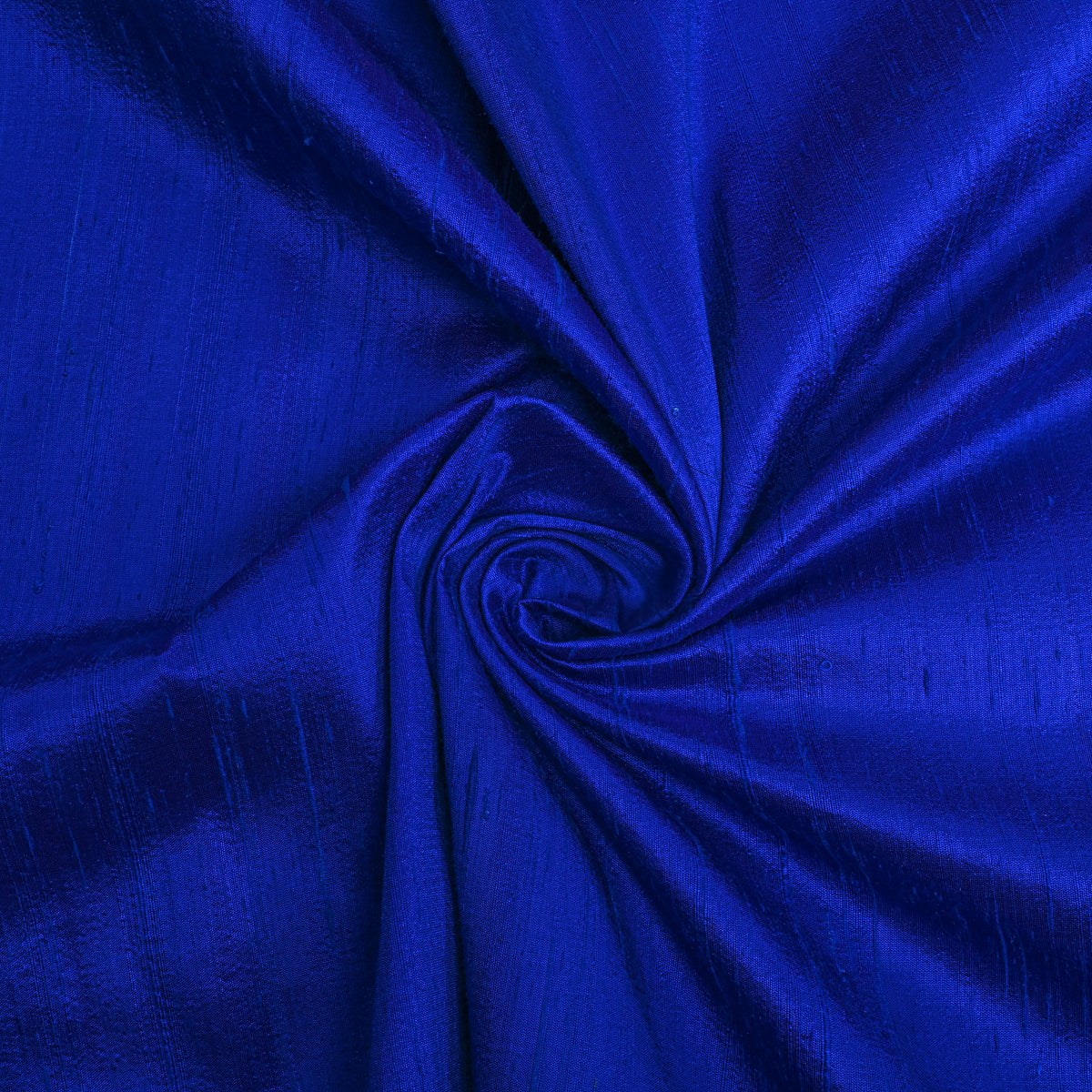 Royal Blue Plain Raw Silk Fabric