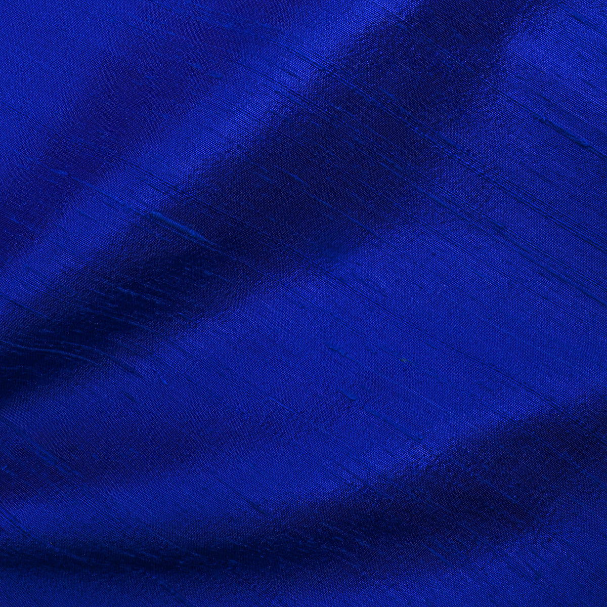 Royal Blue Plain Raw Silk Fabric