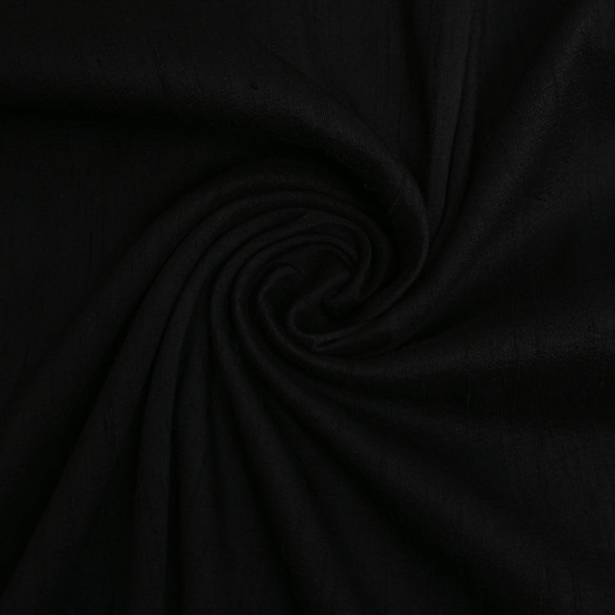 Ebony Plain Raw Silk Fabric