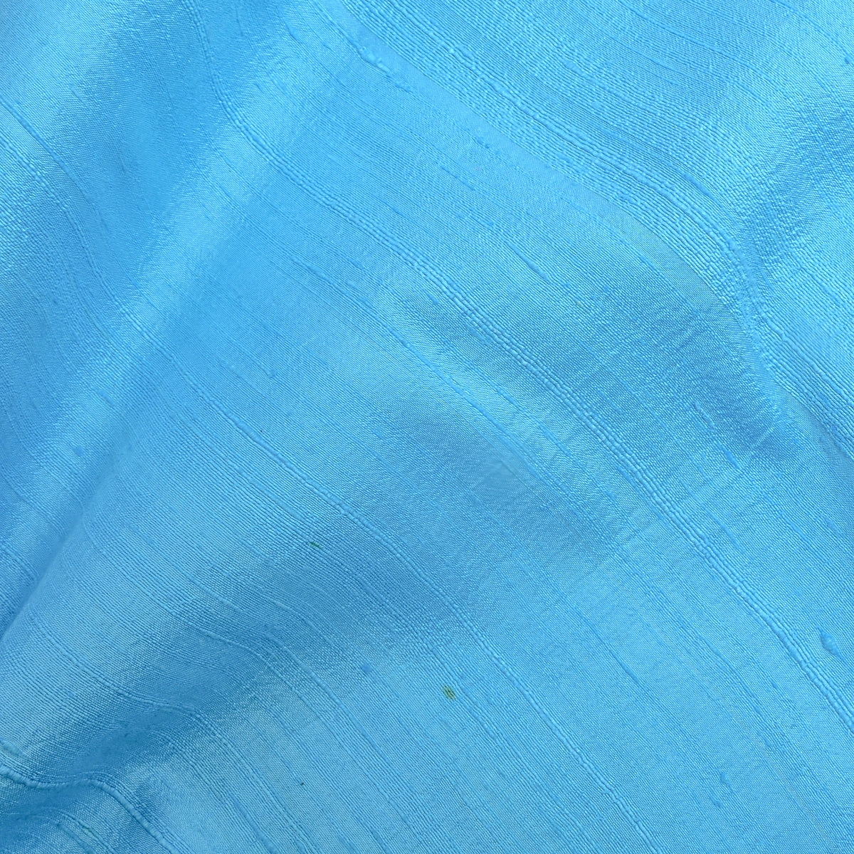 Turquoise Blue Plain Raw Silk Fabric