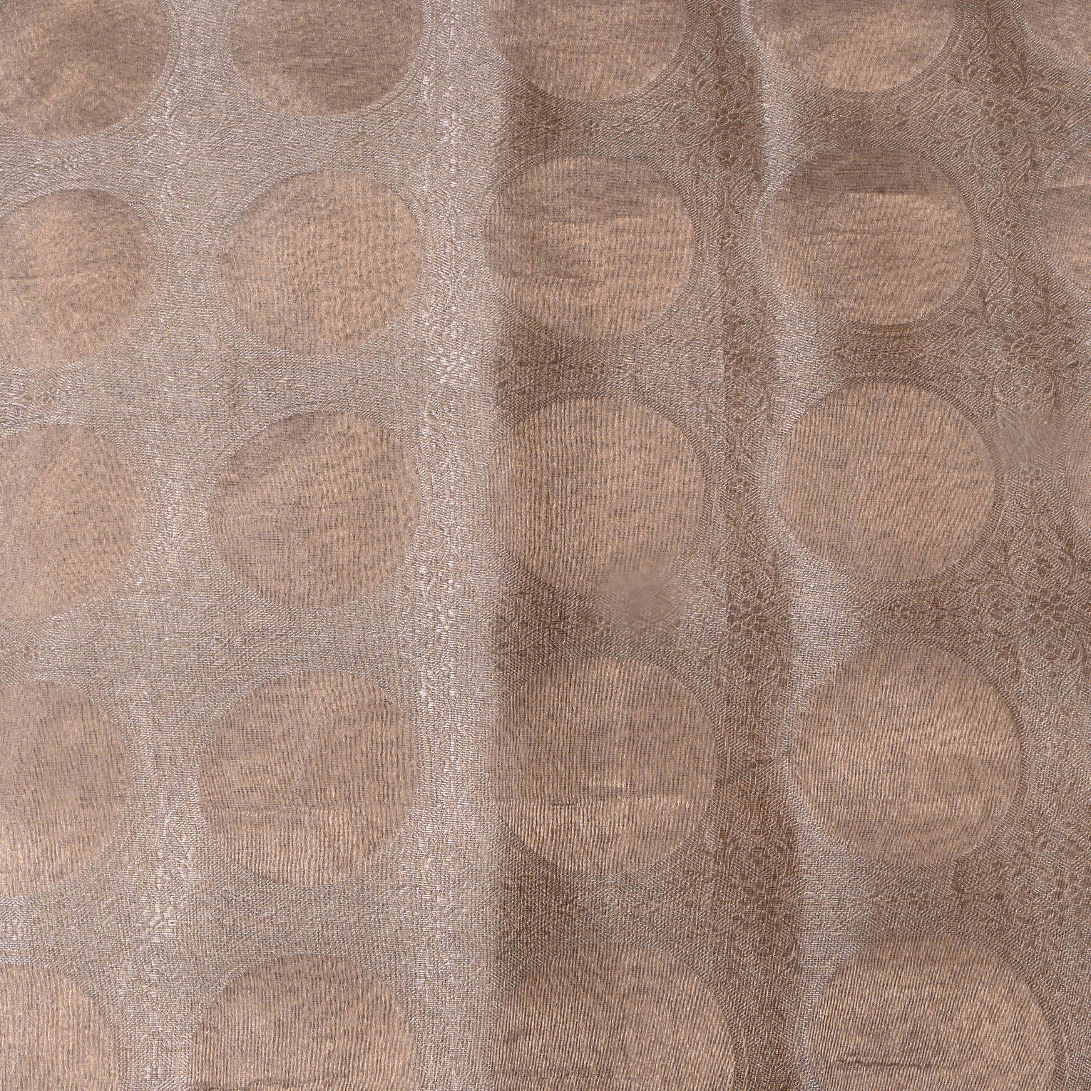 Pastel Gold Jamawar Tissue Fabric