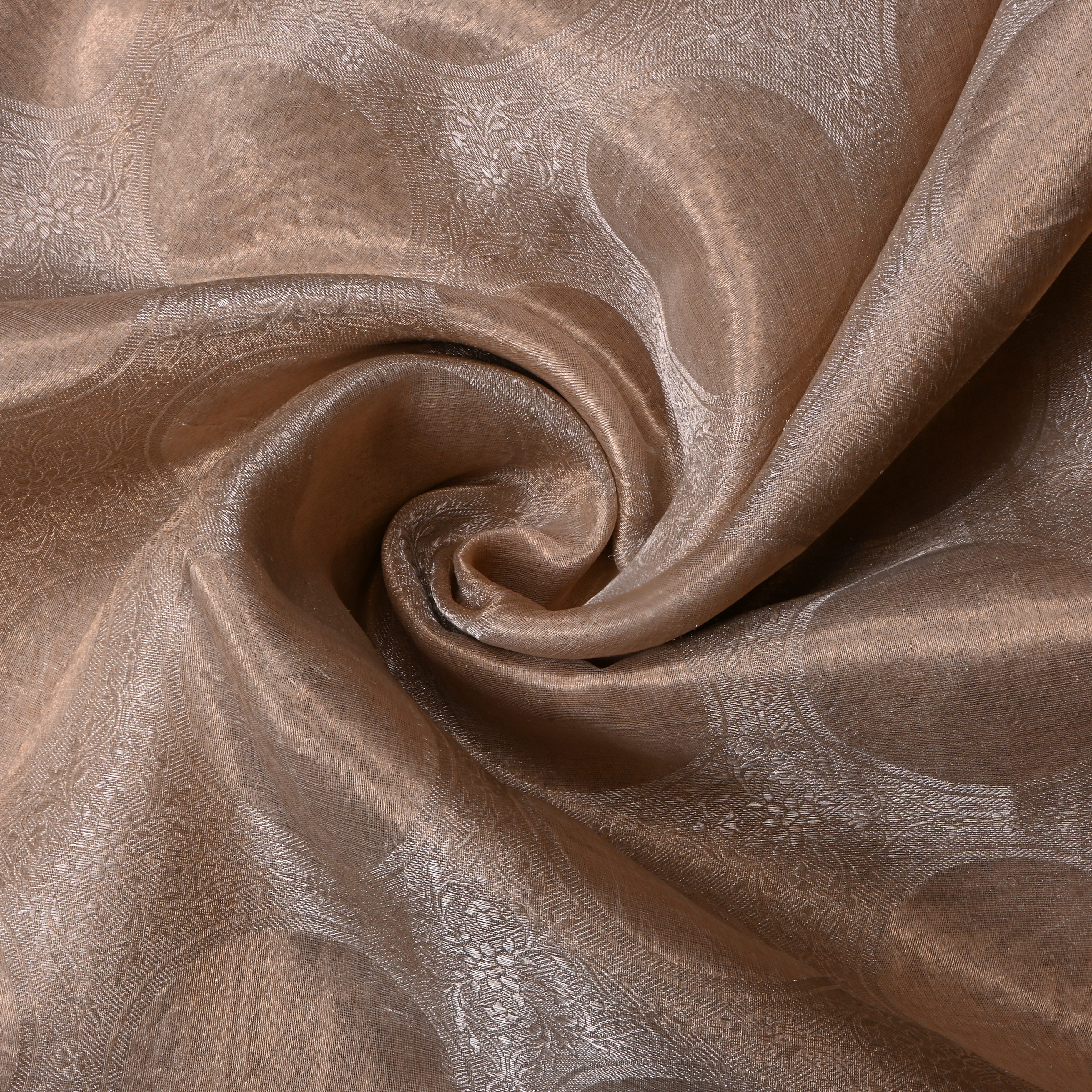 Pastel Gold Jamawar Tissue Fabric