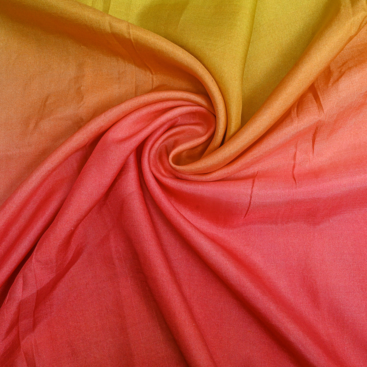 Mango Ombre Sheded Silk Fabric