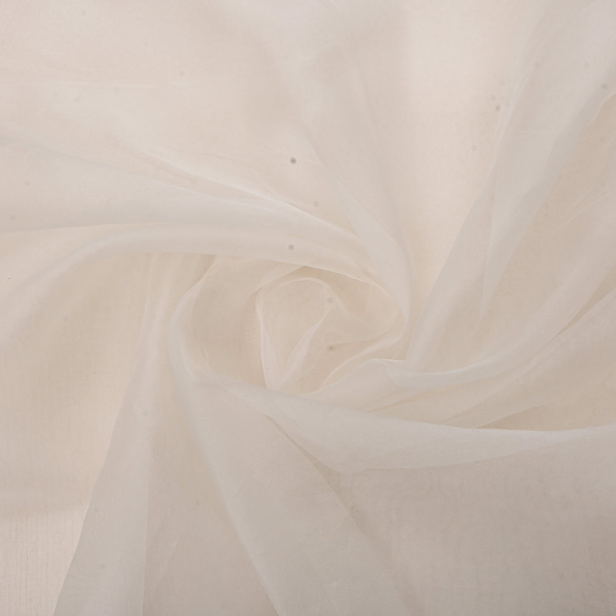 Plain Milk White Organza Fabric