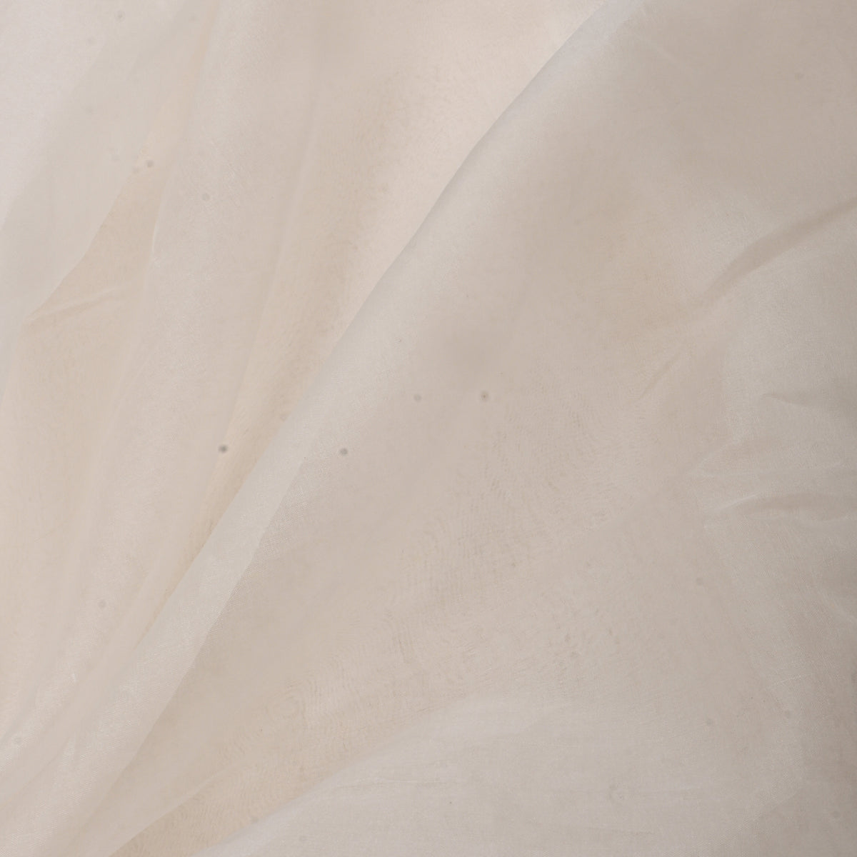 Plain Milk White Organza Fabric