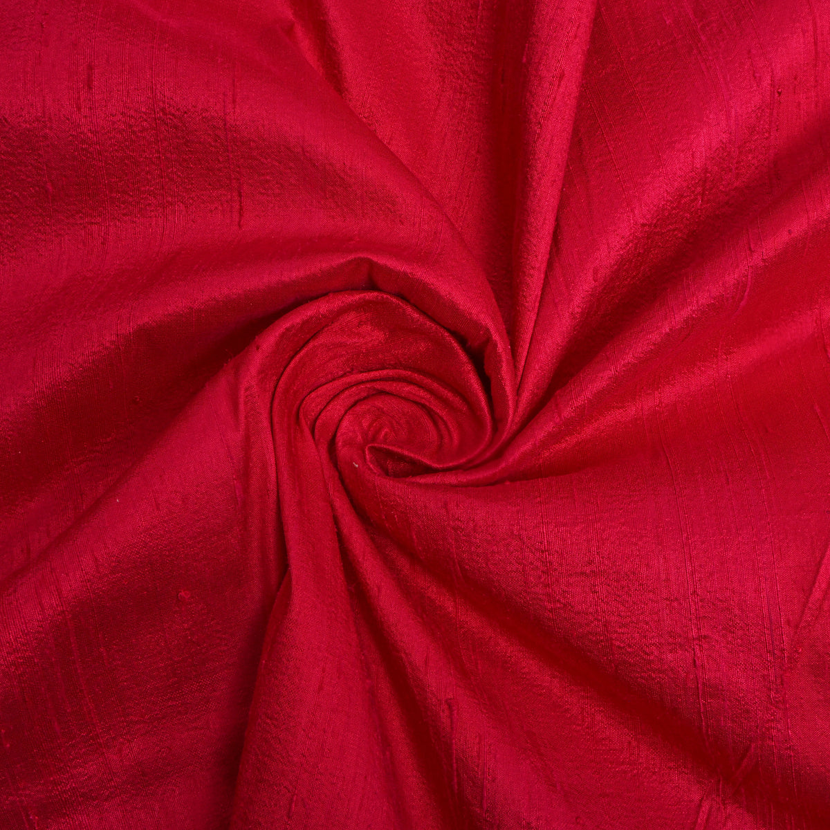 Blood Red Plain Raw Silk Fabric