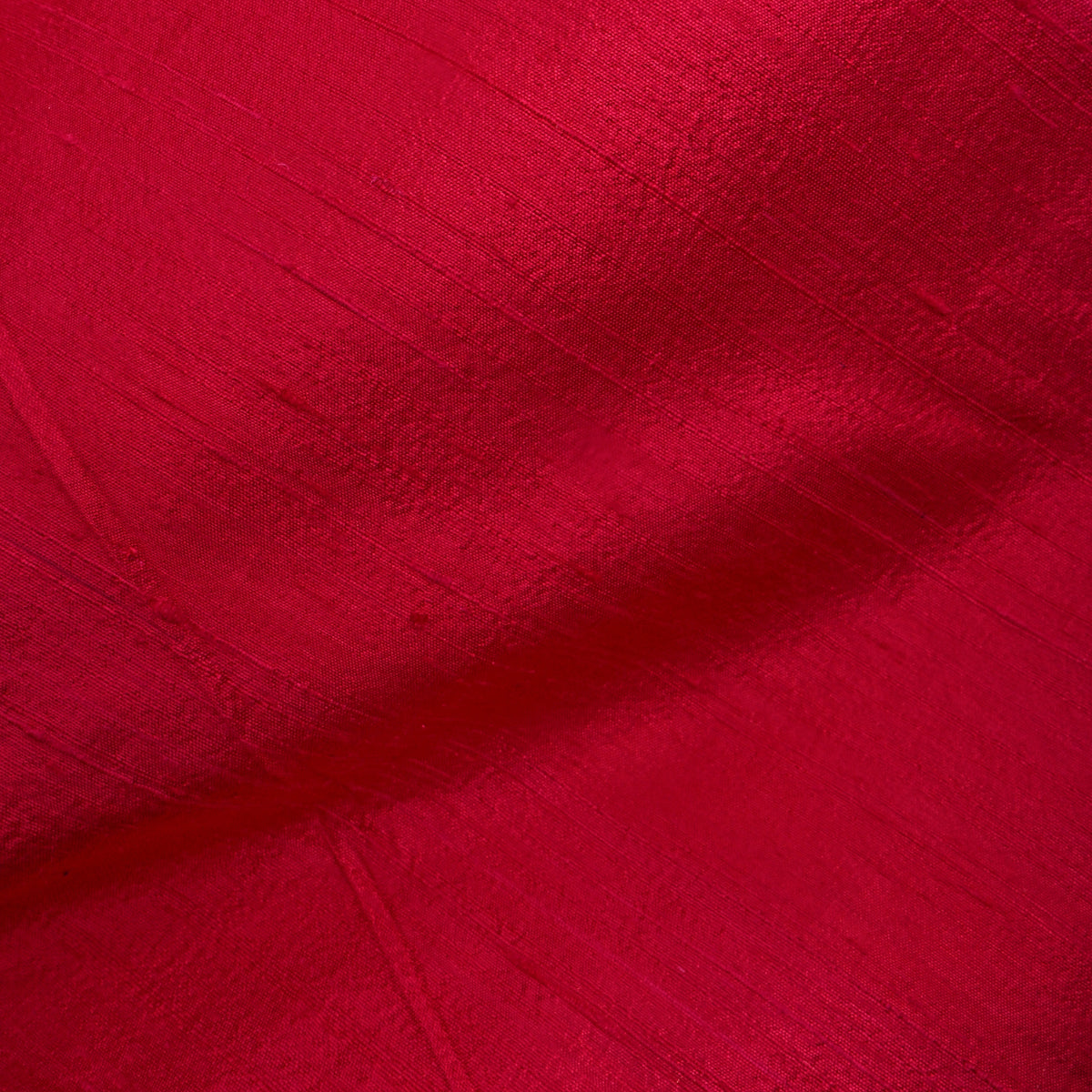 Blood Red Plain Raw Silk Fabric
